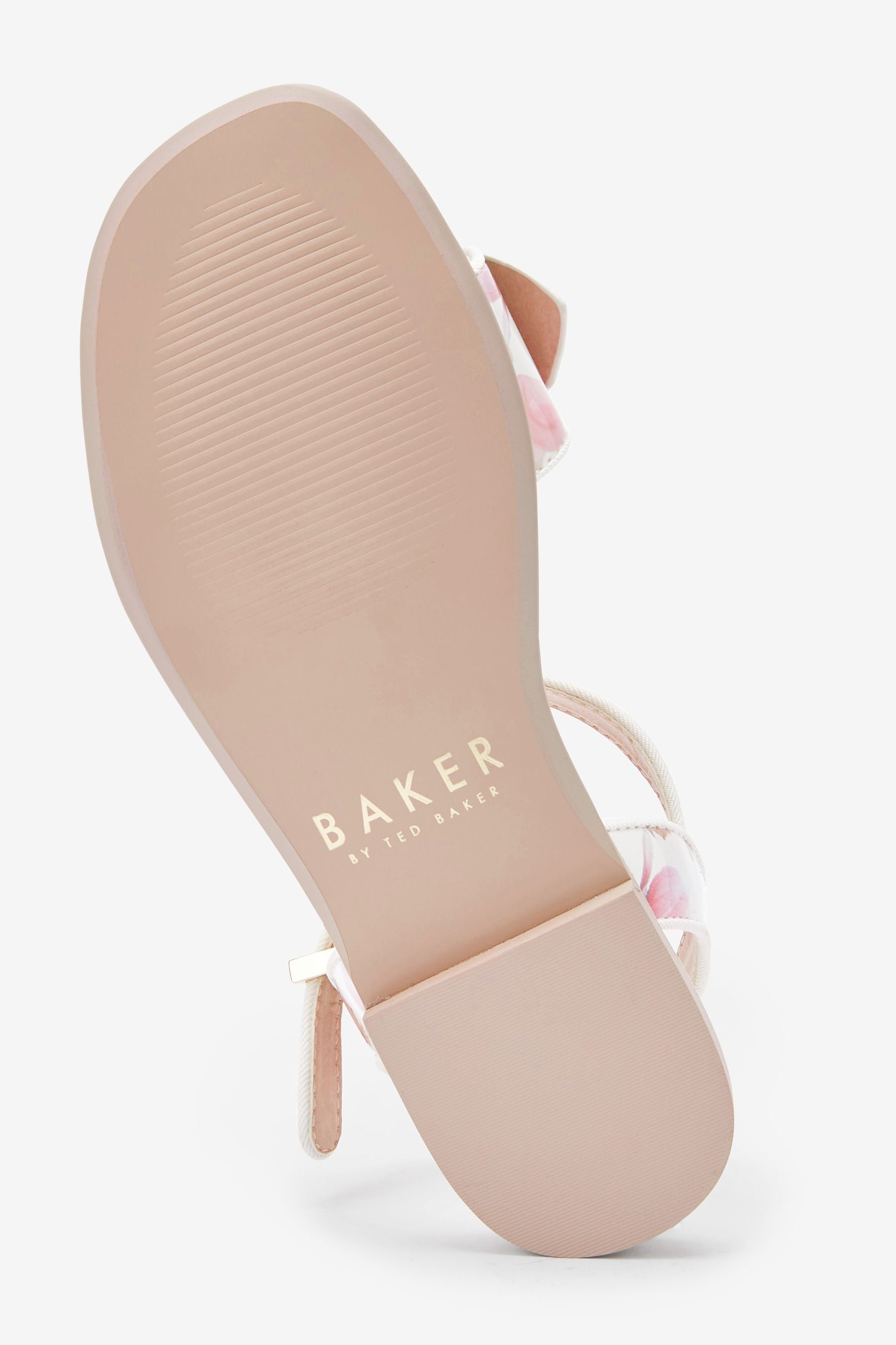 White Baker by Ted Baker White Patent Bow Sandals