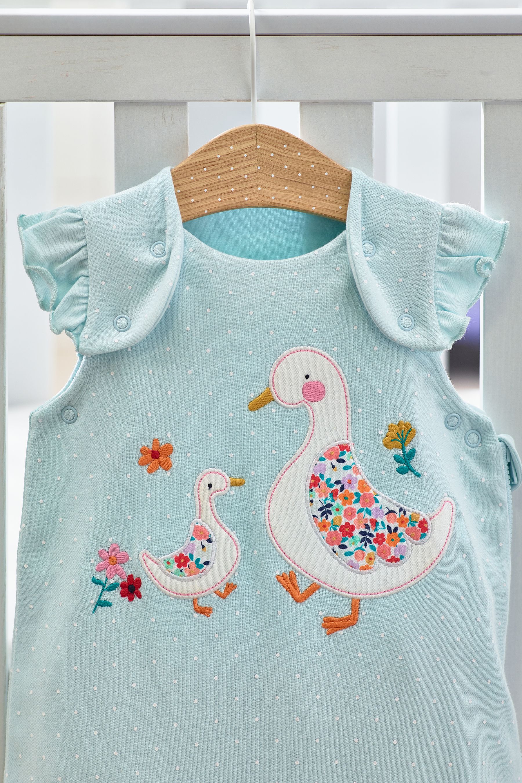 Duck Egg Floral Duck Baby 100% Cotton 1 Tog Sleep Bag