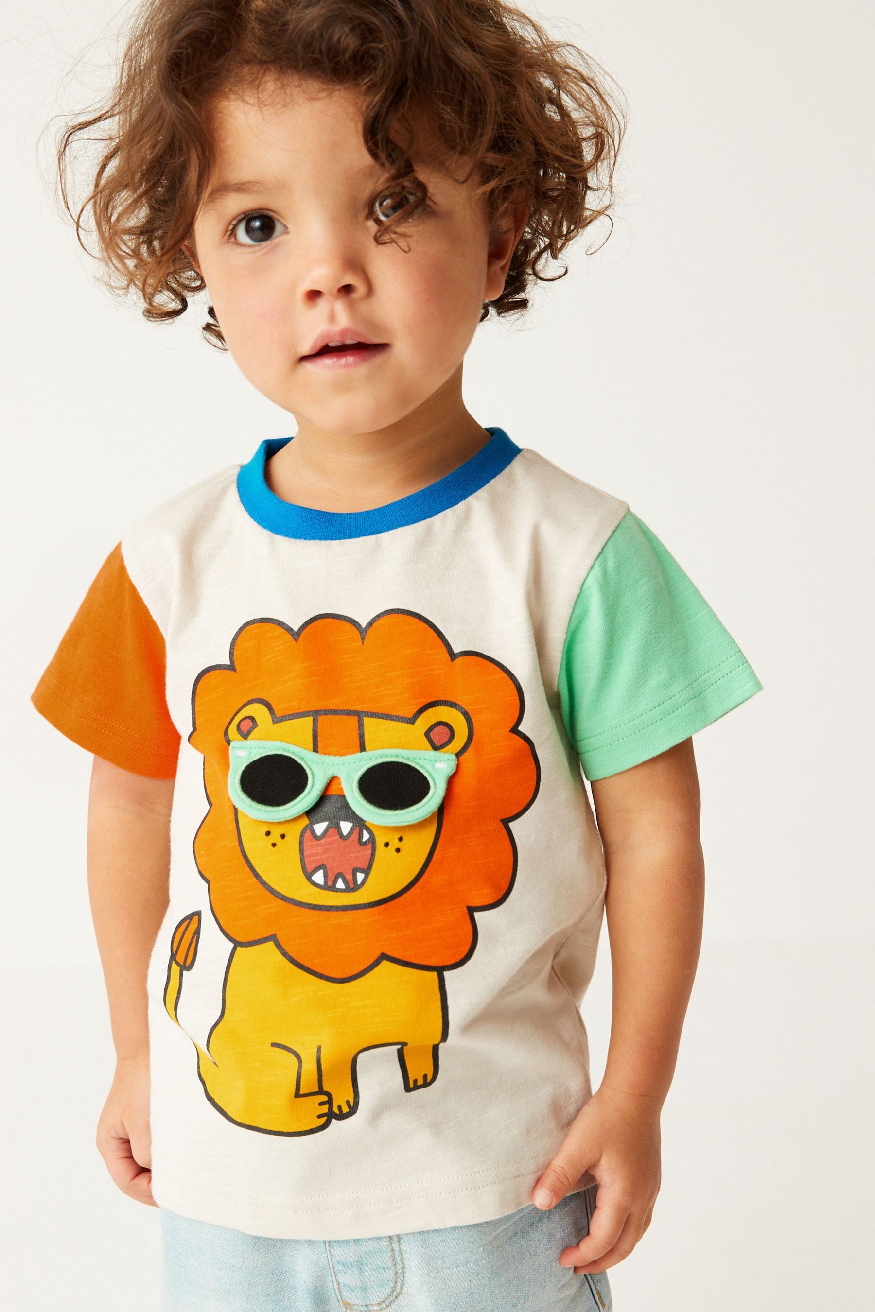 Multi Lion Short Sleeve Character T-Shirt (3mths-7yrs)