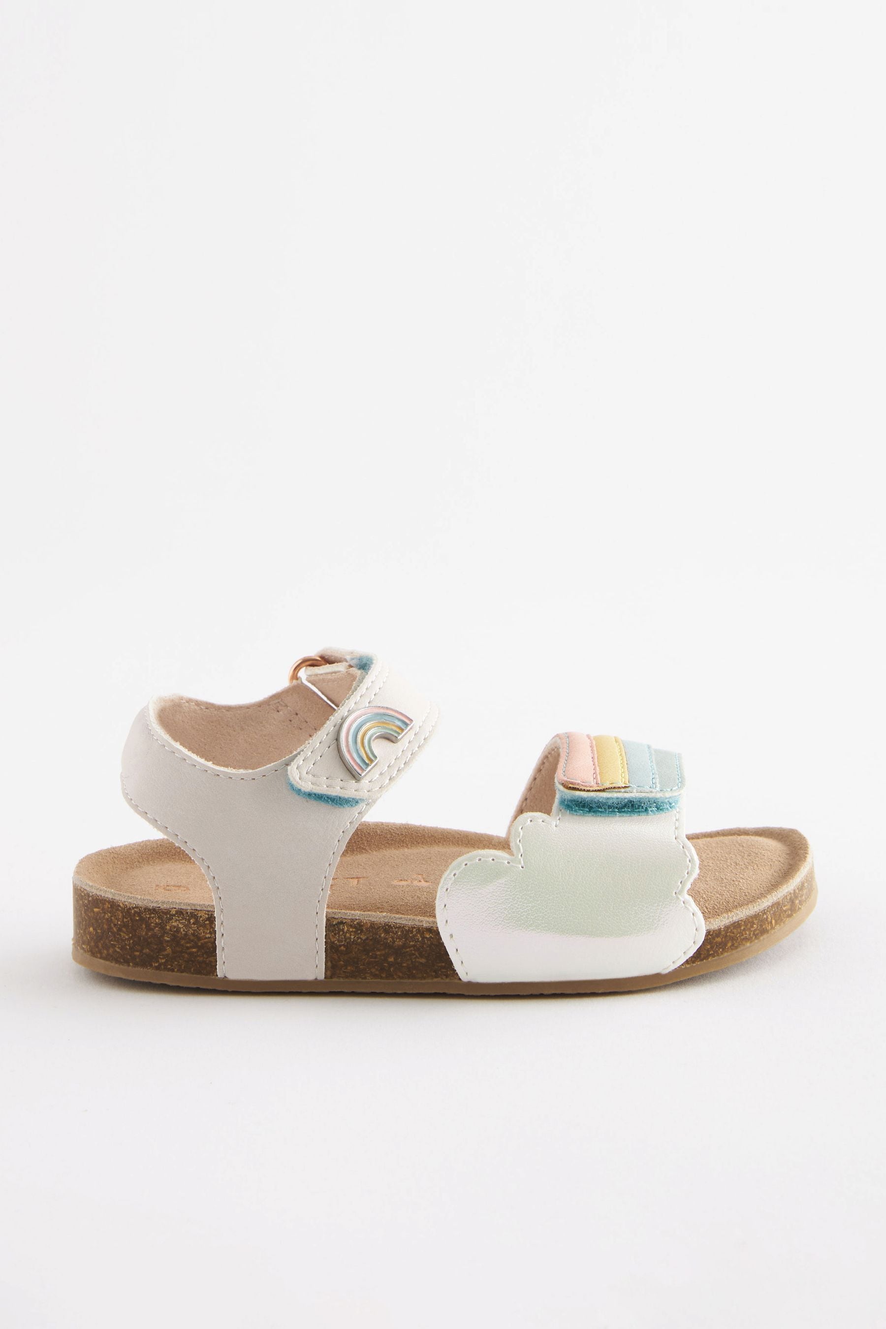 Pink Pastel Rainbow Corkbed Sandals