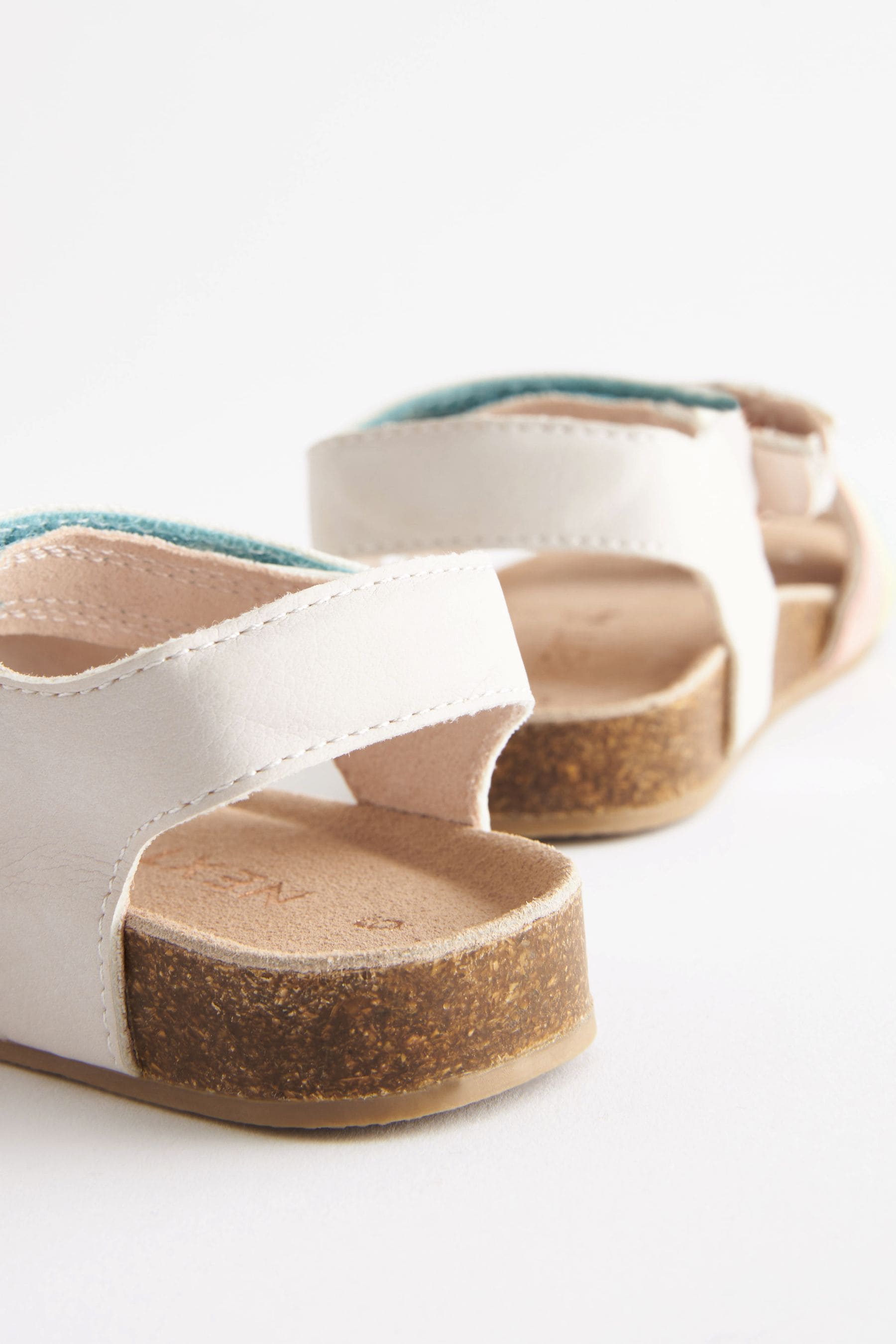 Pink Pastel Rainbow Corkbed Sandals