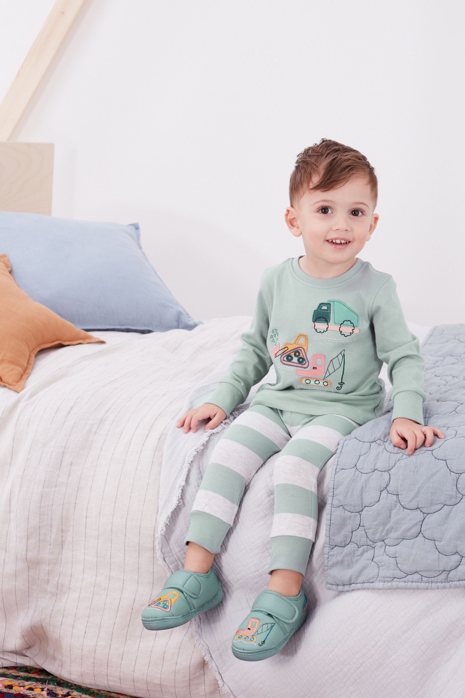 Blue/Grey Vehicles 3 Pack Snuggle Pyjamas (9mths-12yrs)