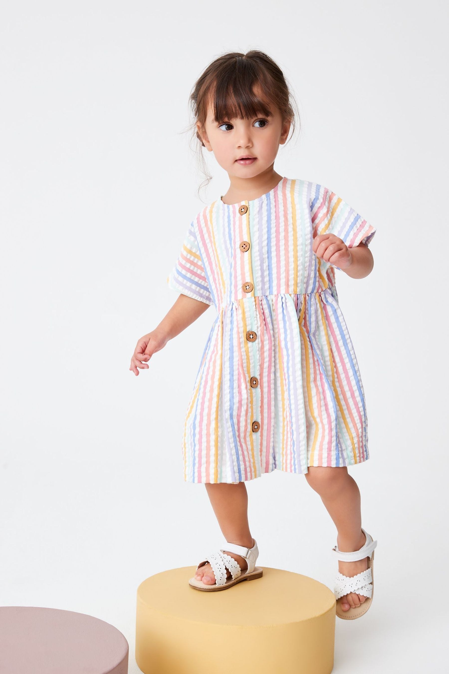 Rainbow Stripe Relaxed Dress (3mths-7yrs)