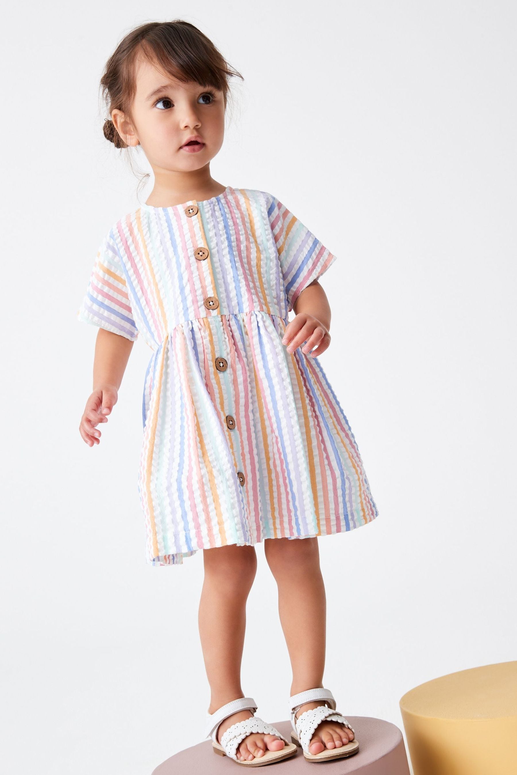 Rainbow Stripe Relaxed Dress (3mths-7yrs)