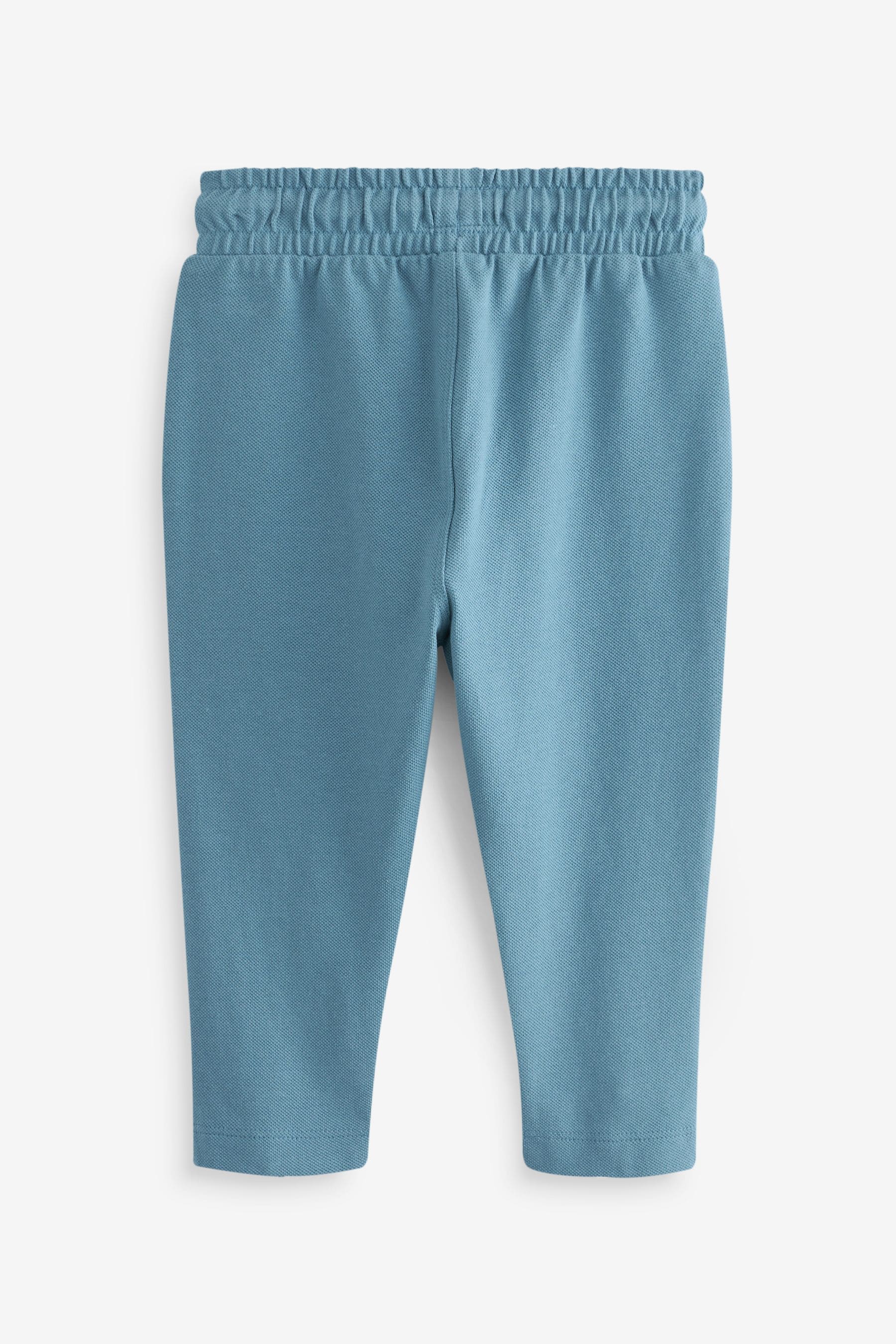 Blue Pique Pintuck Joggers (3mths-7yrs)