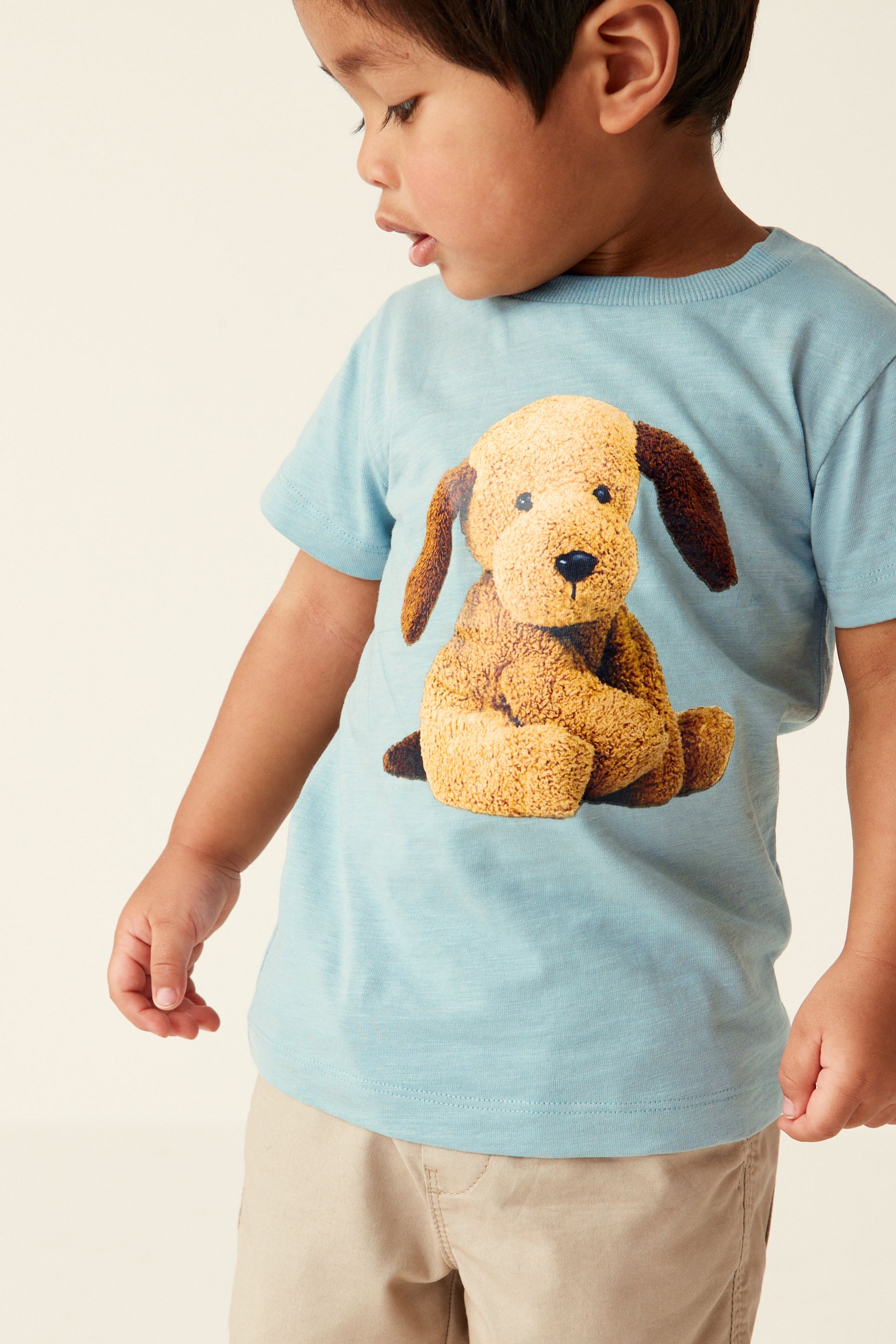 Mineral Blue Dog Short Sleeve Character T-Shirt (3mths-7yrs)