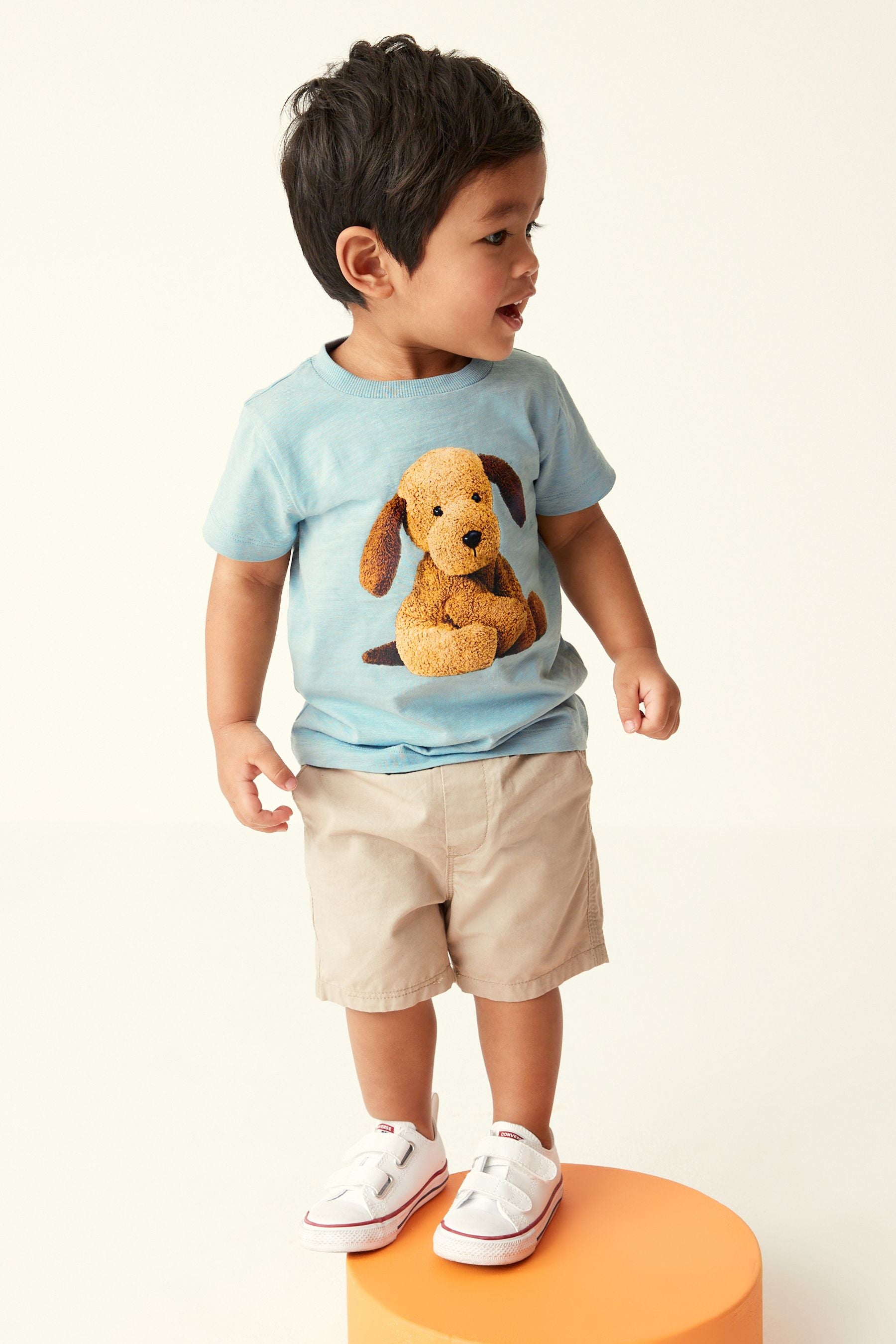 Mineral Blue Dog Short Sleeve Character T-Shirt (3mths-7yrs)