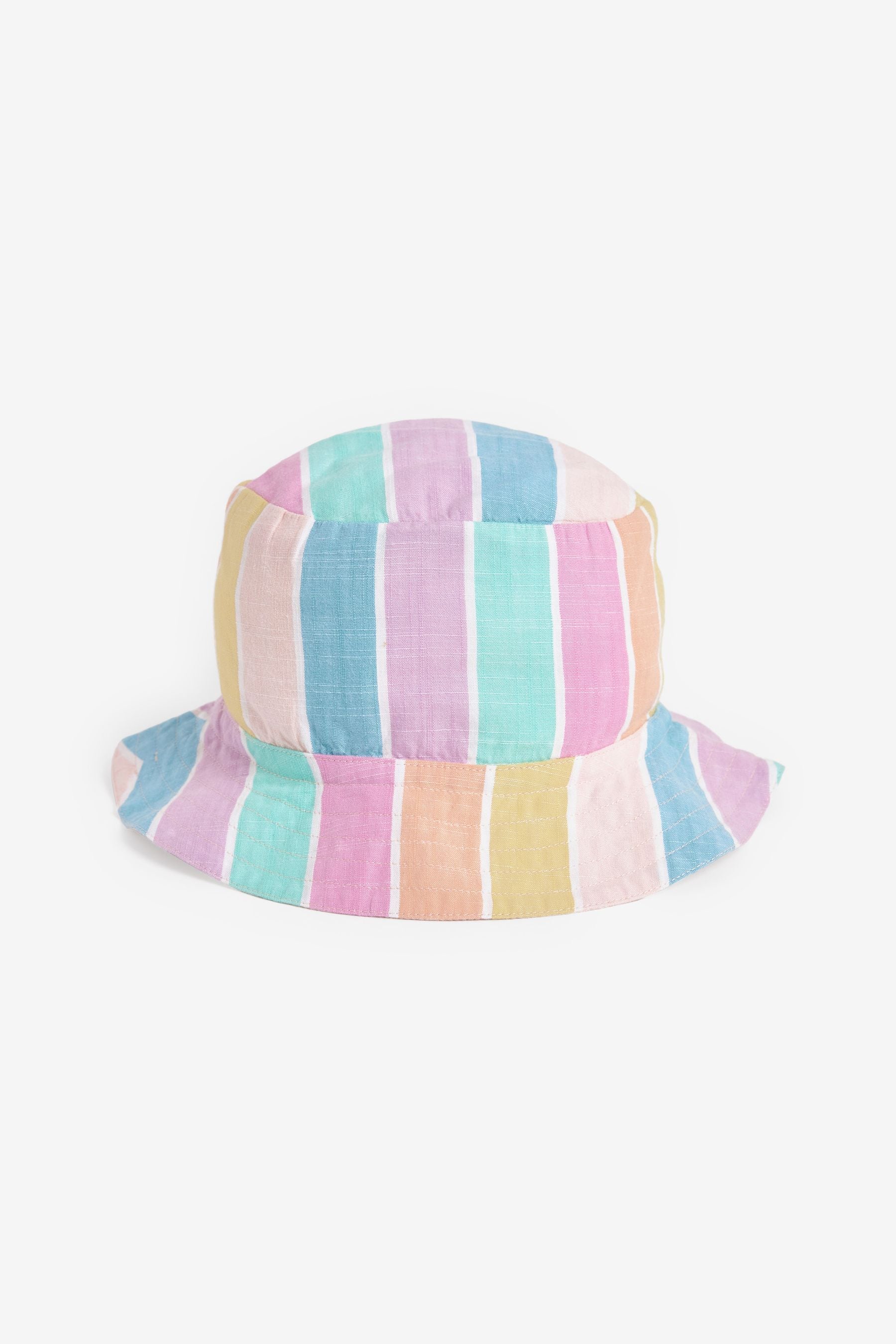 Rainbow Stripe Lightweight Cotton Bucket Hat (3mths-10yrs)