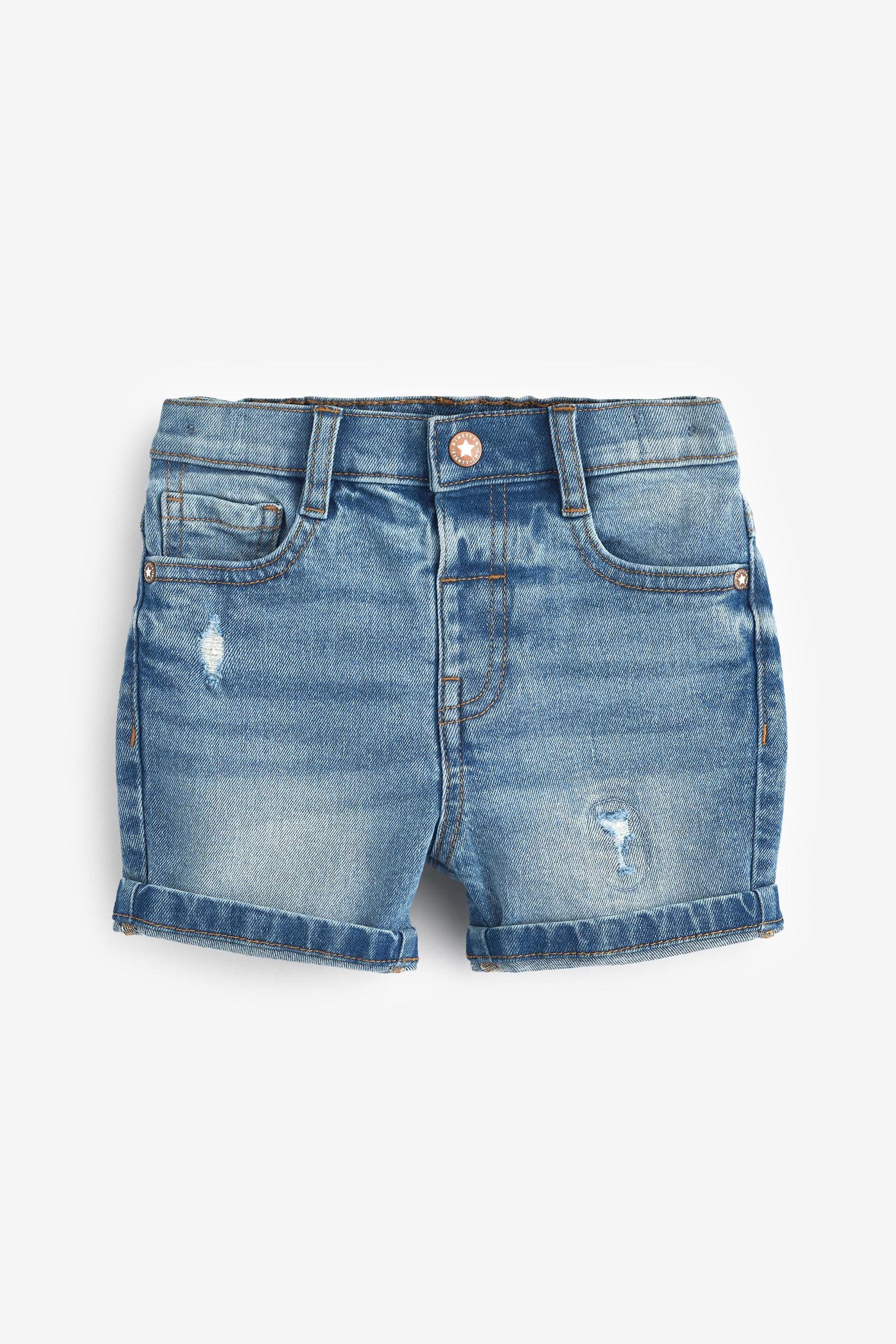 Light Blue Distressed Denim Shorts (3mths-7yrs)