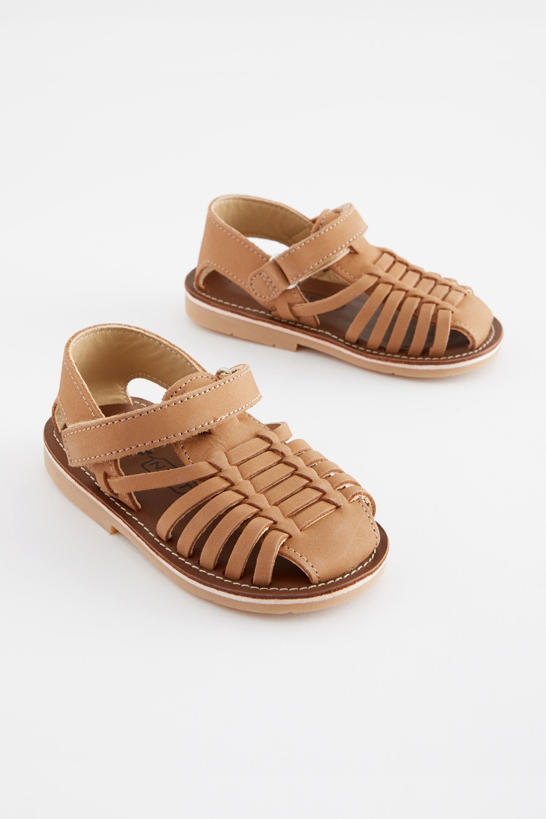 Tan Brown Leather Sandals