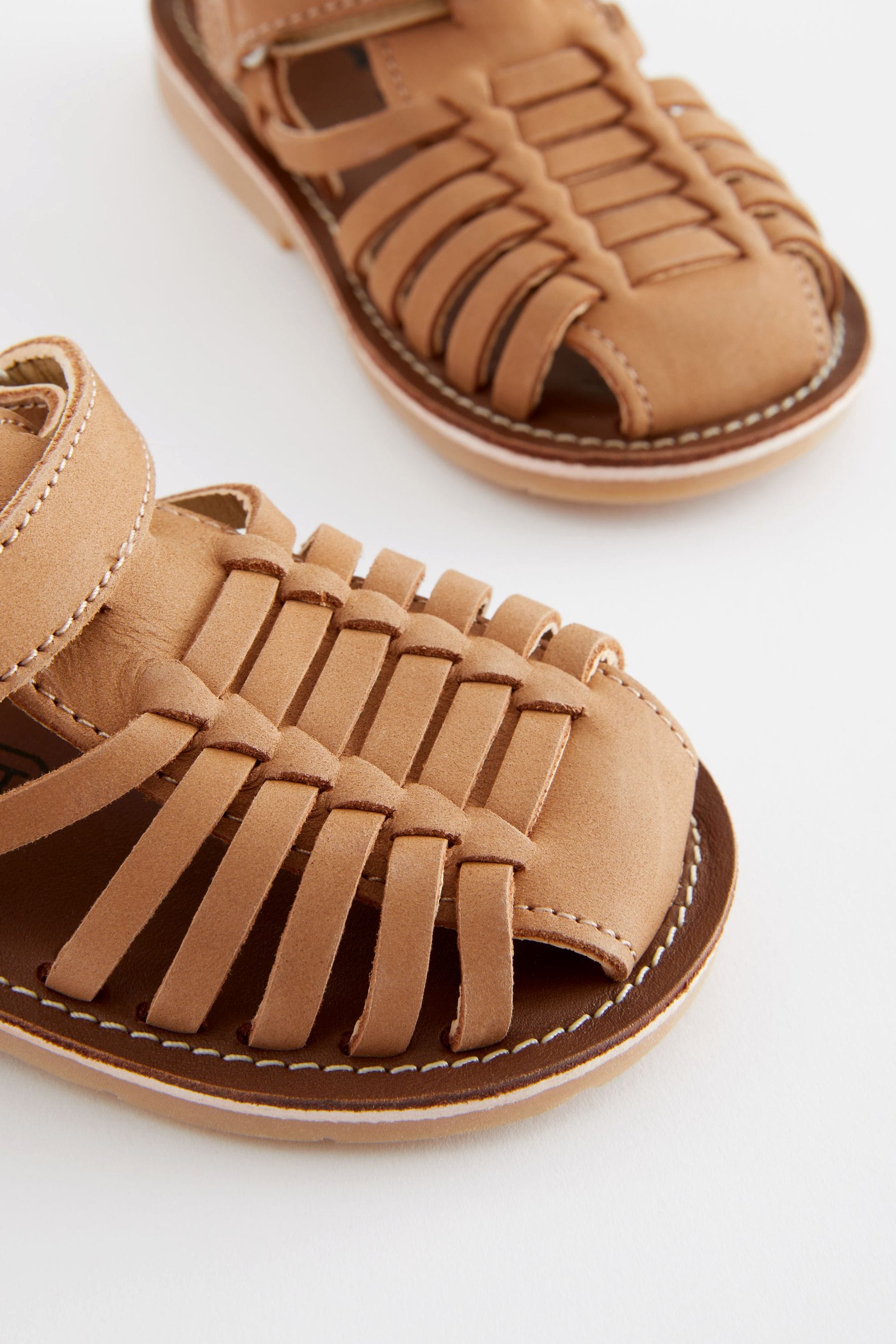 Tan Brown Leather Sandals