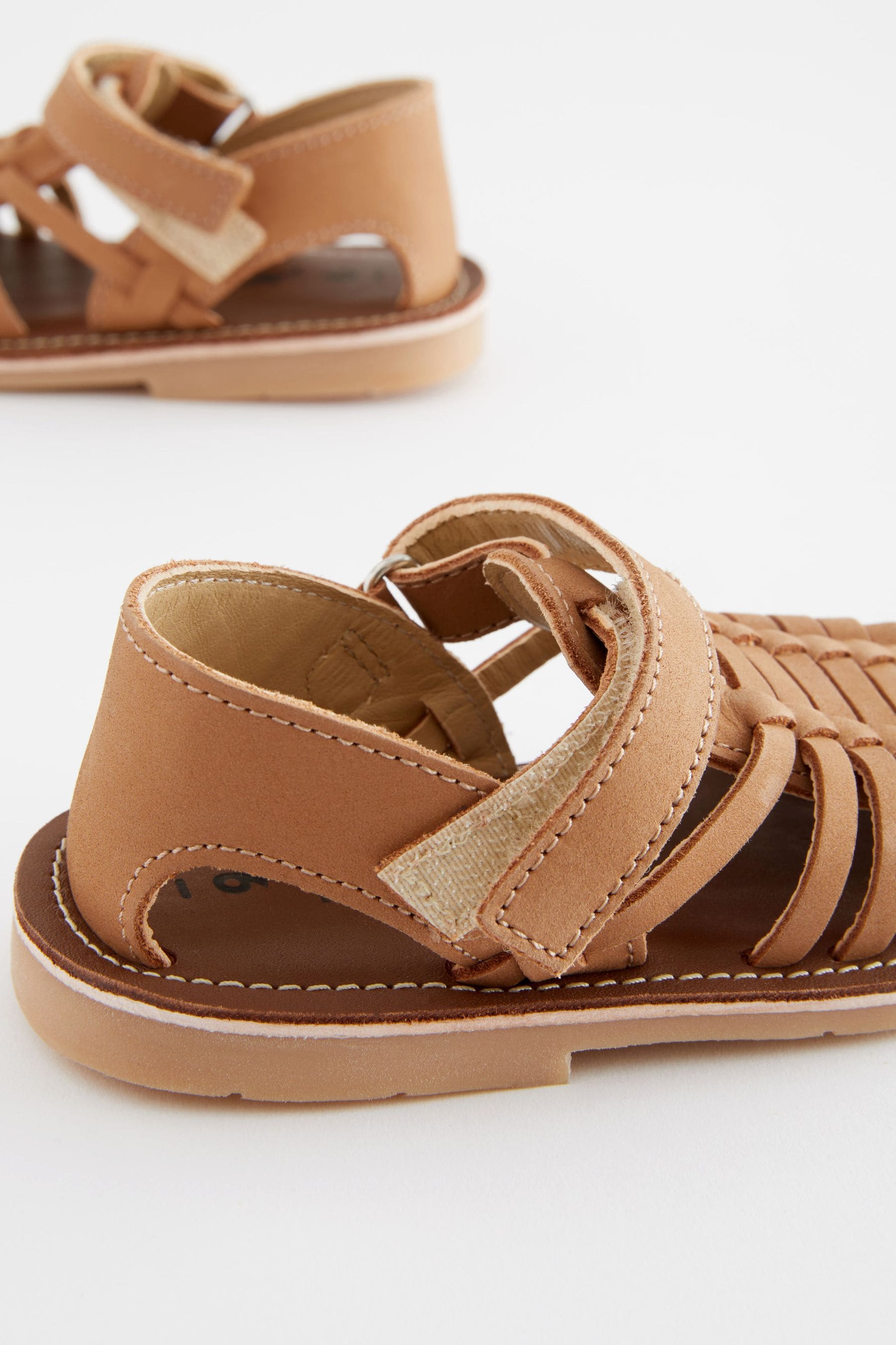 Tan Brown Leather Sandals