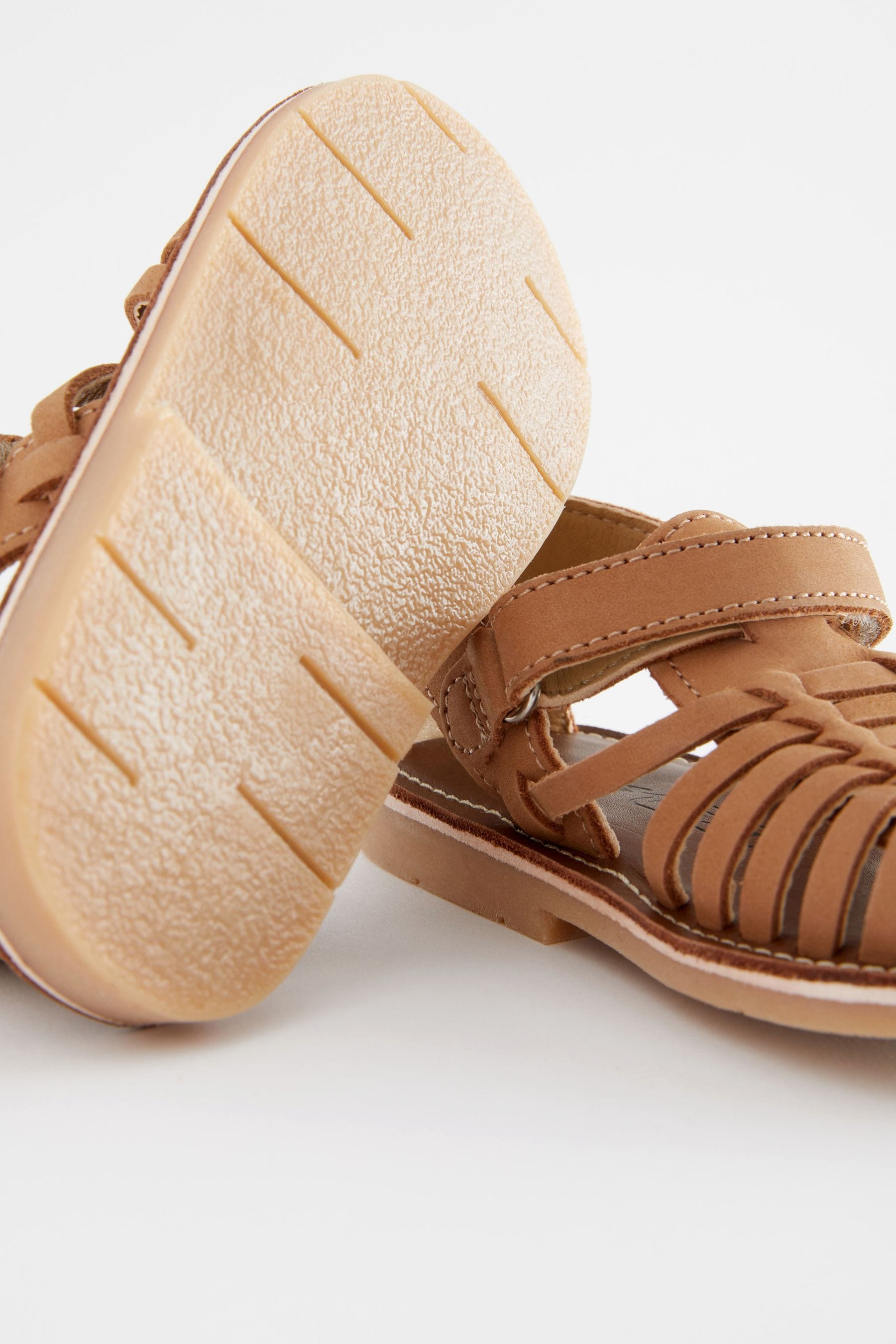 Tan Brown Leather Sandals