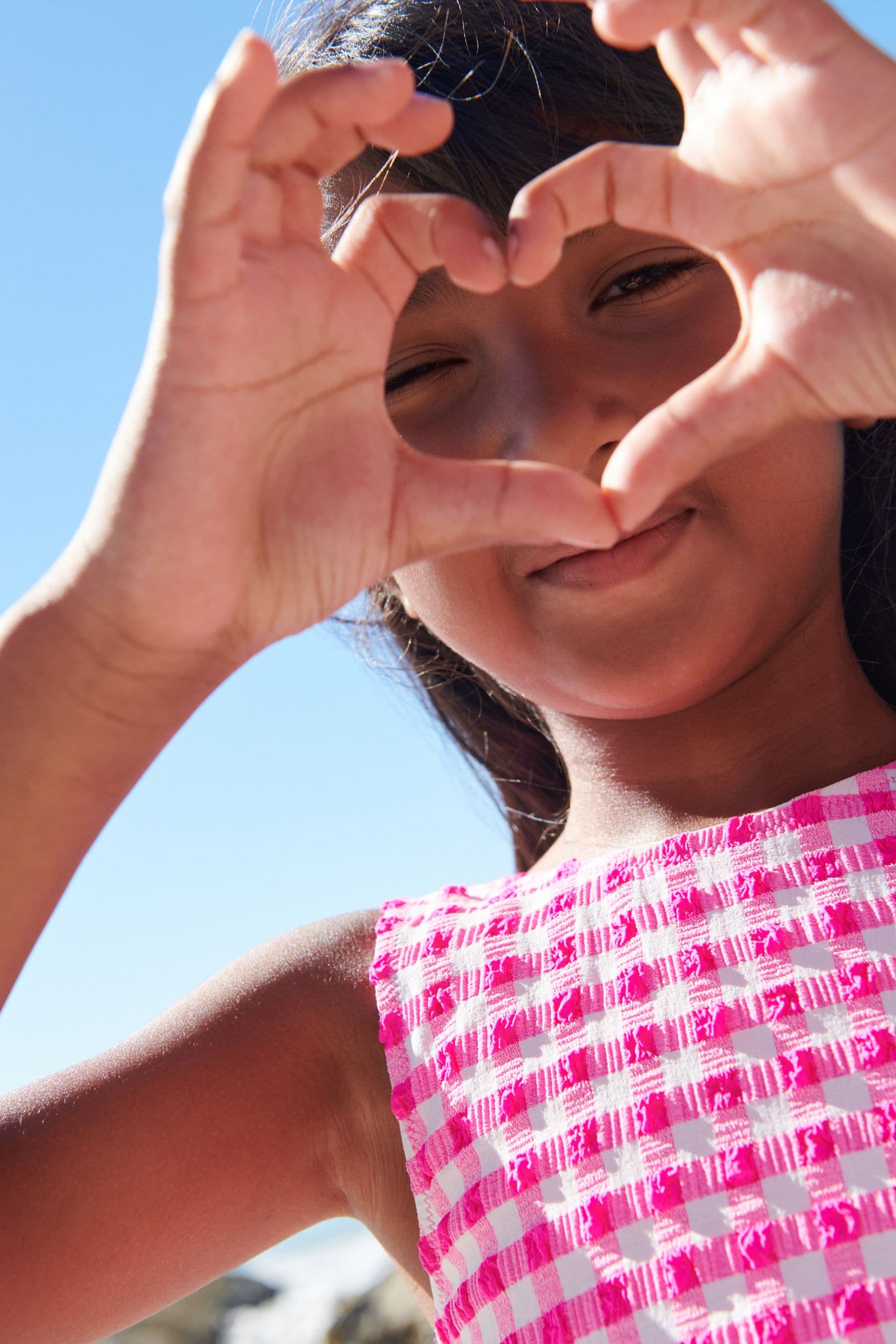 Pink/White Gingham Bikini (3-16yrs)