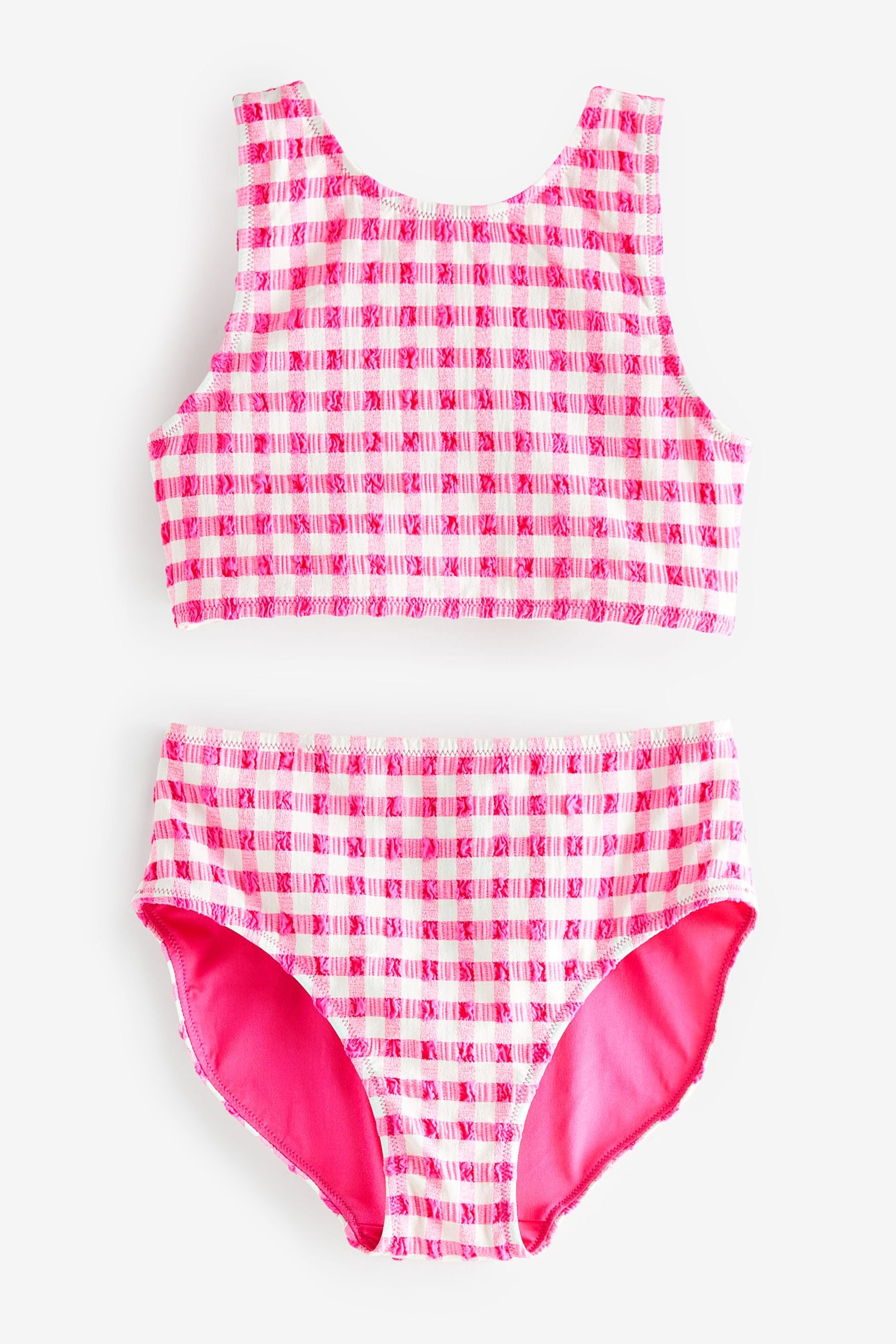 Pink/White Gingham Bikini (3-16yrs)