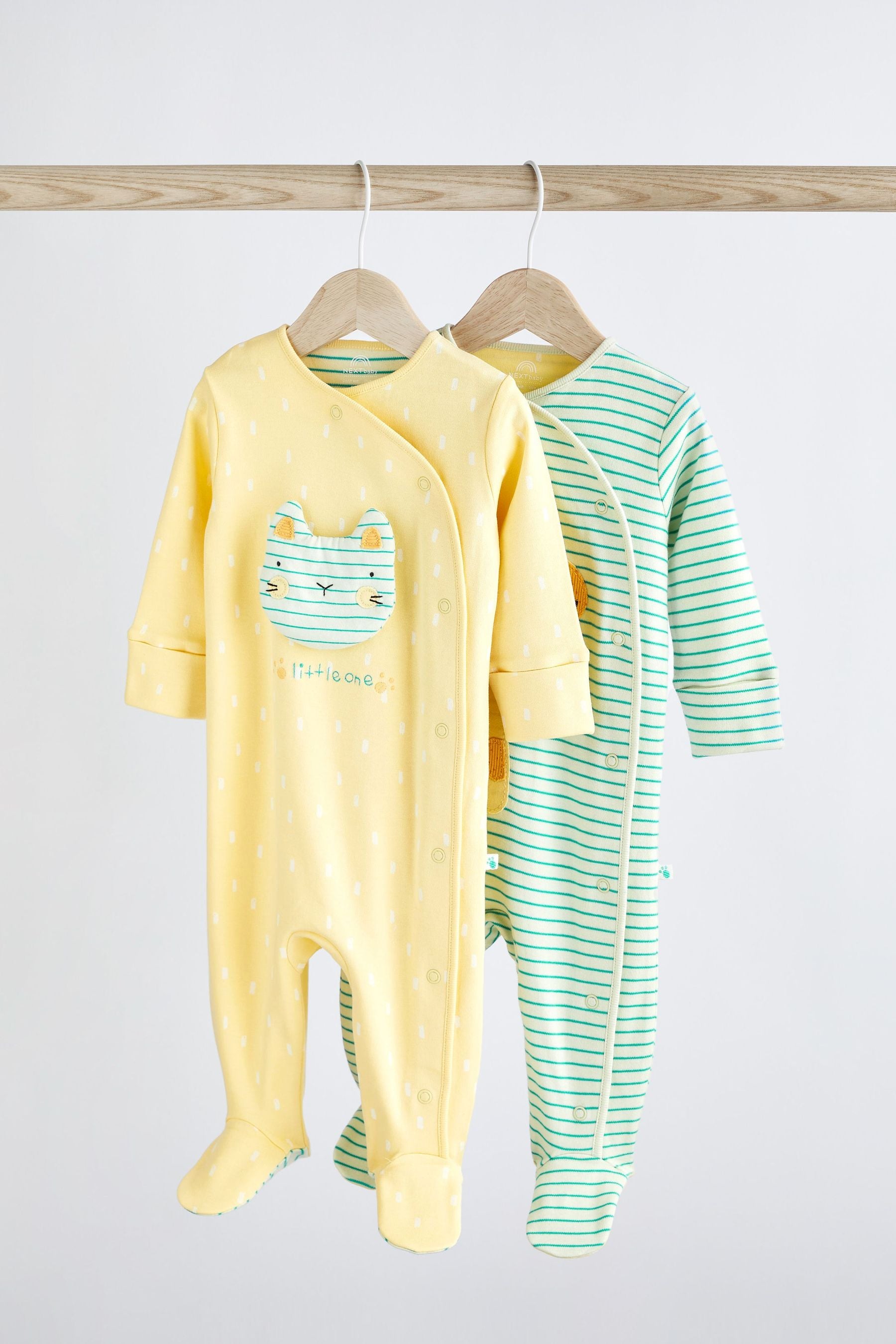 Lemon Yellow Baby Sleepsuit 2 Pack (0mths-2yrs)