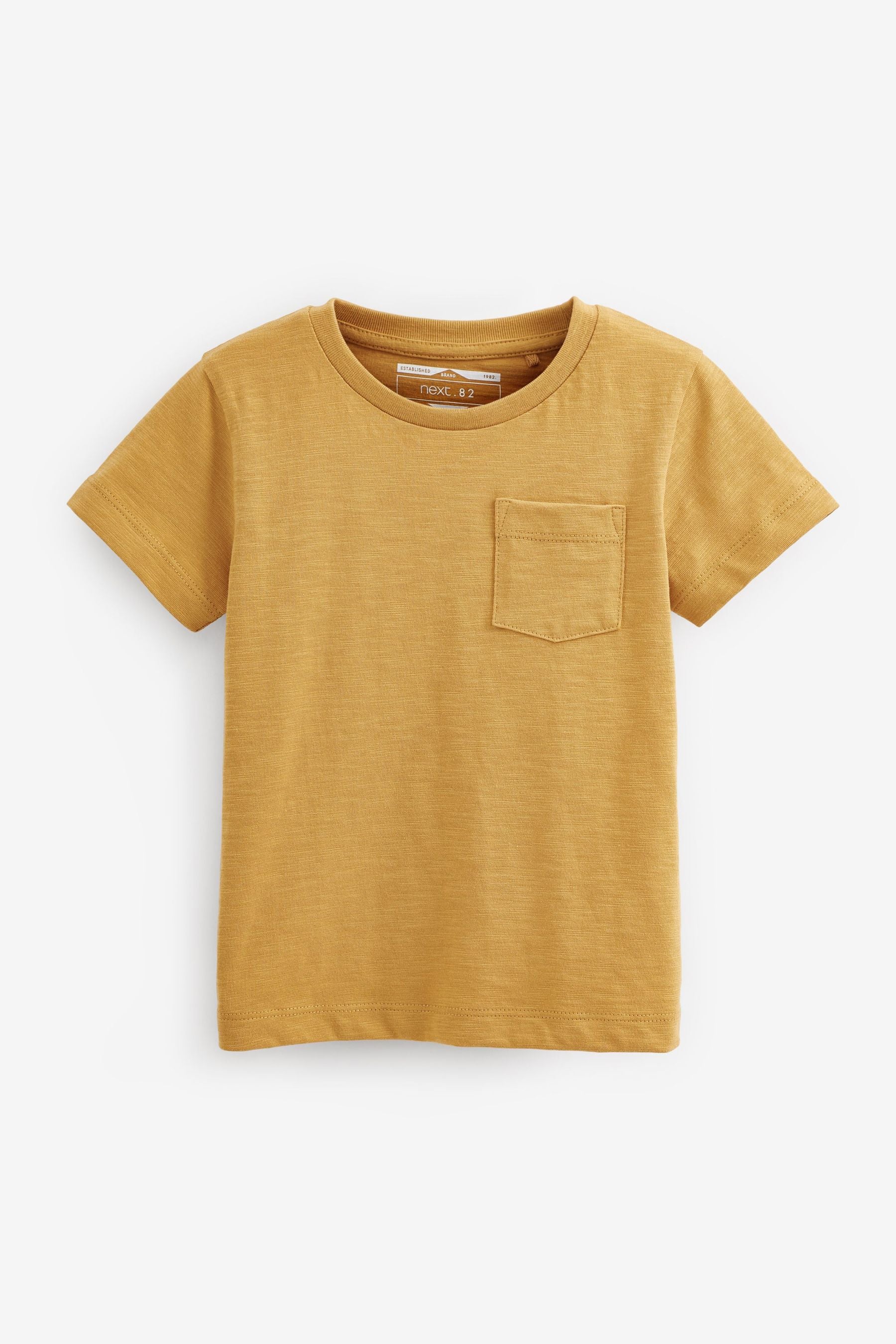 Ochre Yellow Short Sleeve Plain T-Shirt (3mths-7yrs)