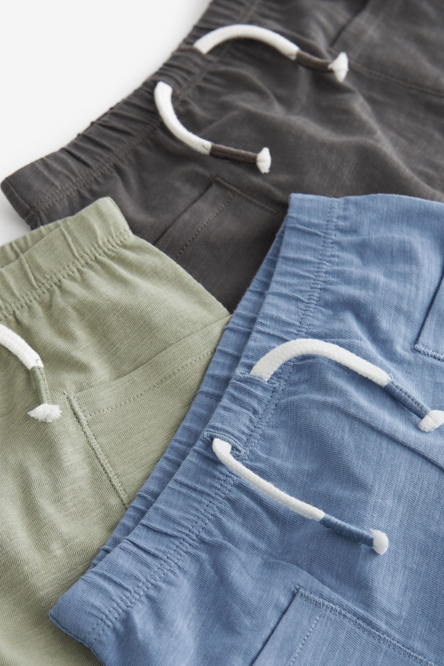 Blue/Stone Baby Jersey Shorts 3 Pack