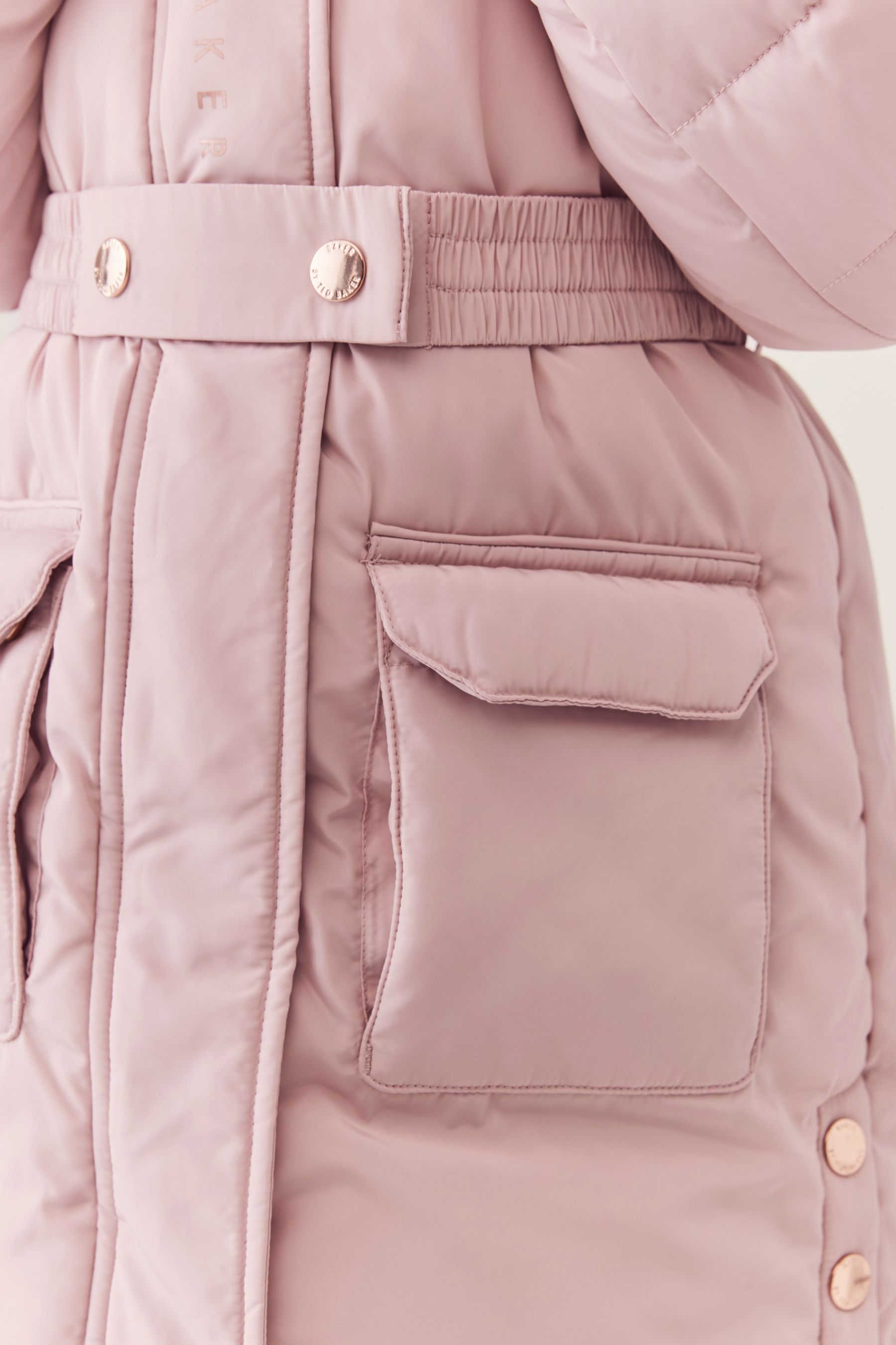 Pink Baker by Ted Baker Shower Resistant Belted Coat