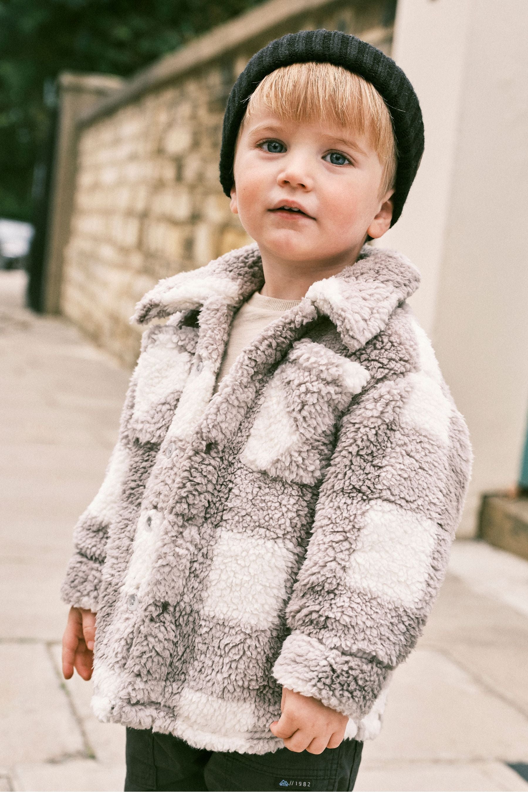 Grey/White Check Fleece Shirt (3mths-7yrs)