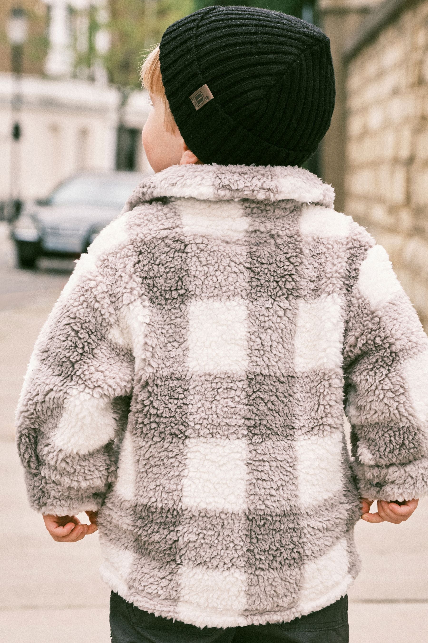 Grey/White Check Fleece Shirt (3mths-7yrs)