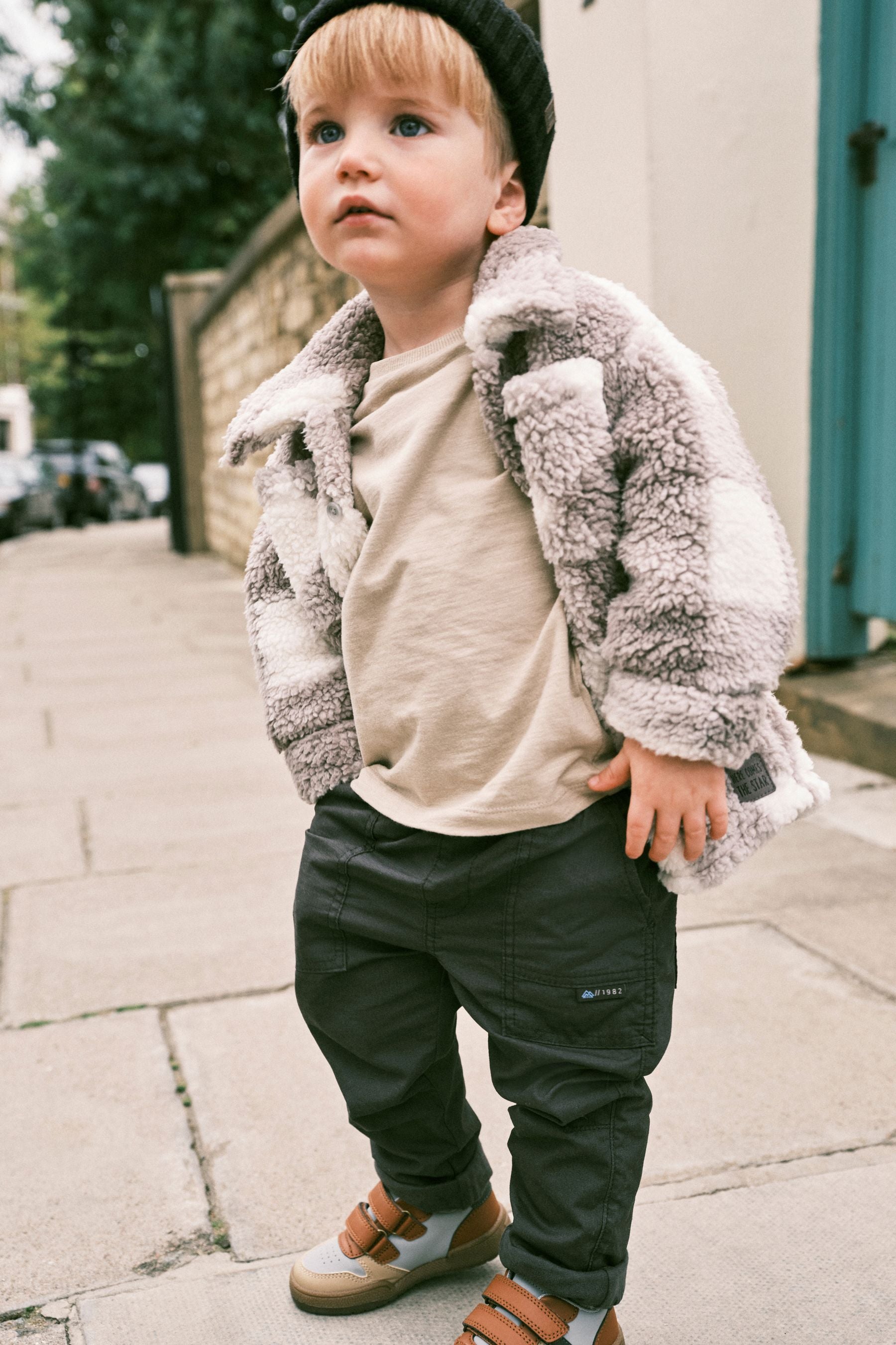 Grey/White Check Fleece Shirt (3mths-7yrs)