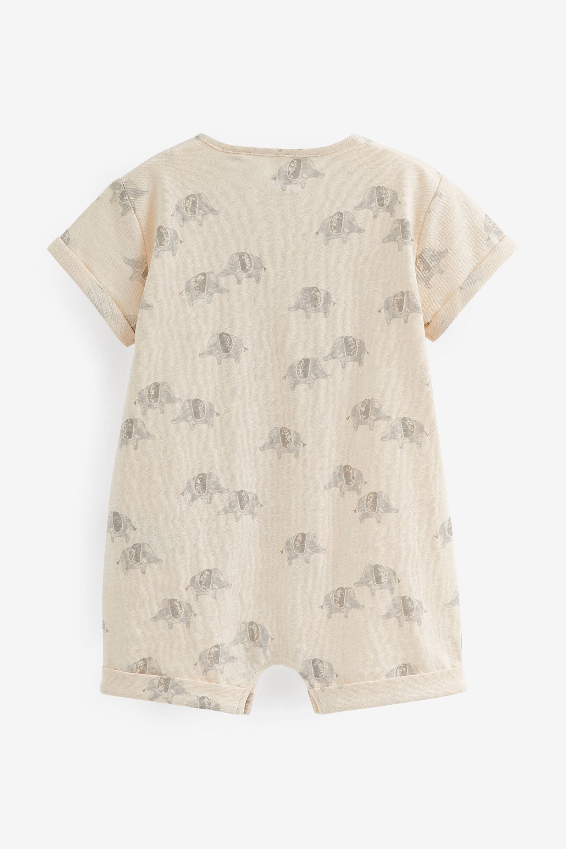 Monochrome Elephant Baby Rompers 3 Pack