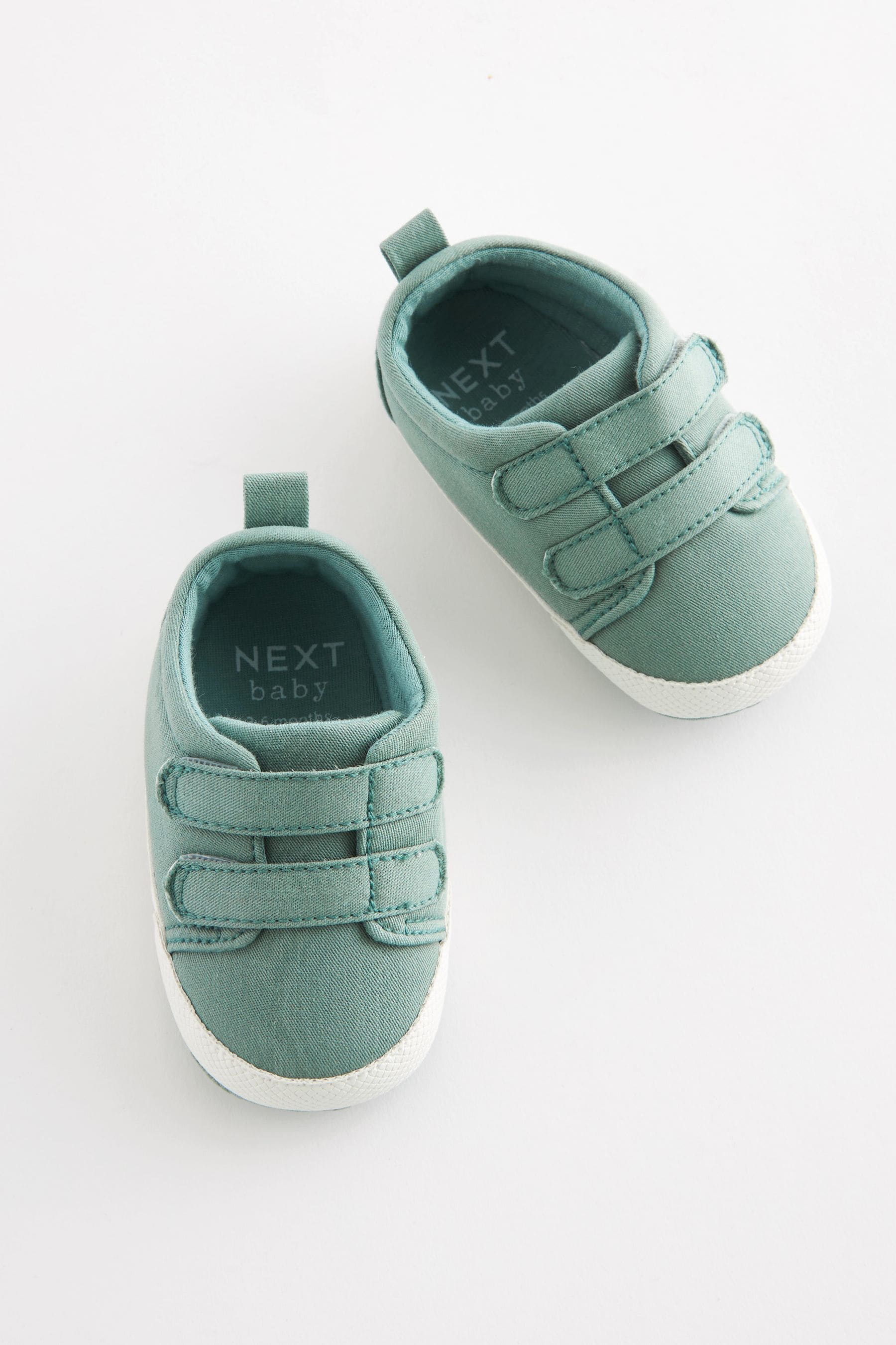 Duck Egg Blue Two Strap Baby Trainers (0-24mths)