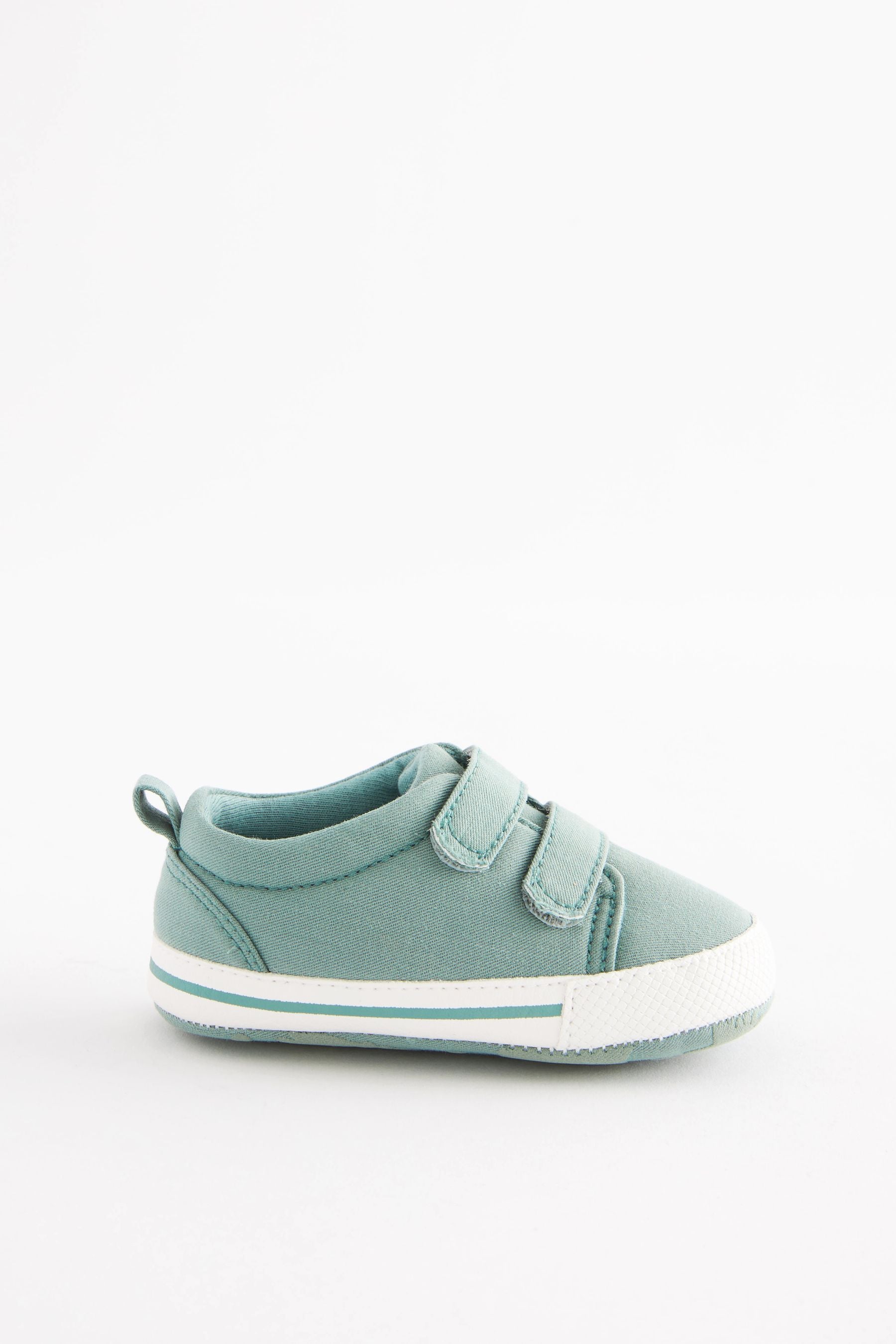 Duck Egg Blue Two Strap Baby Trainers (0-24mths)