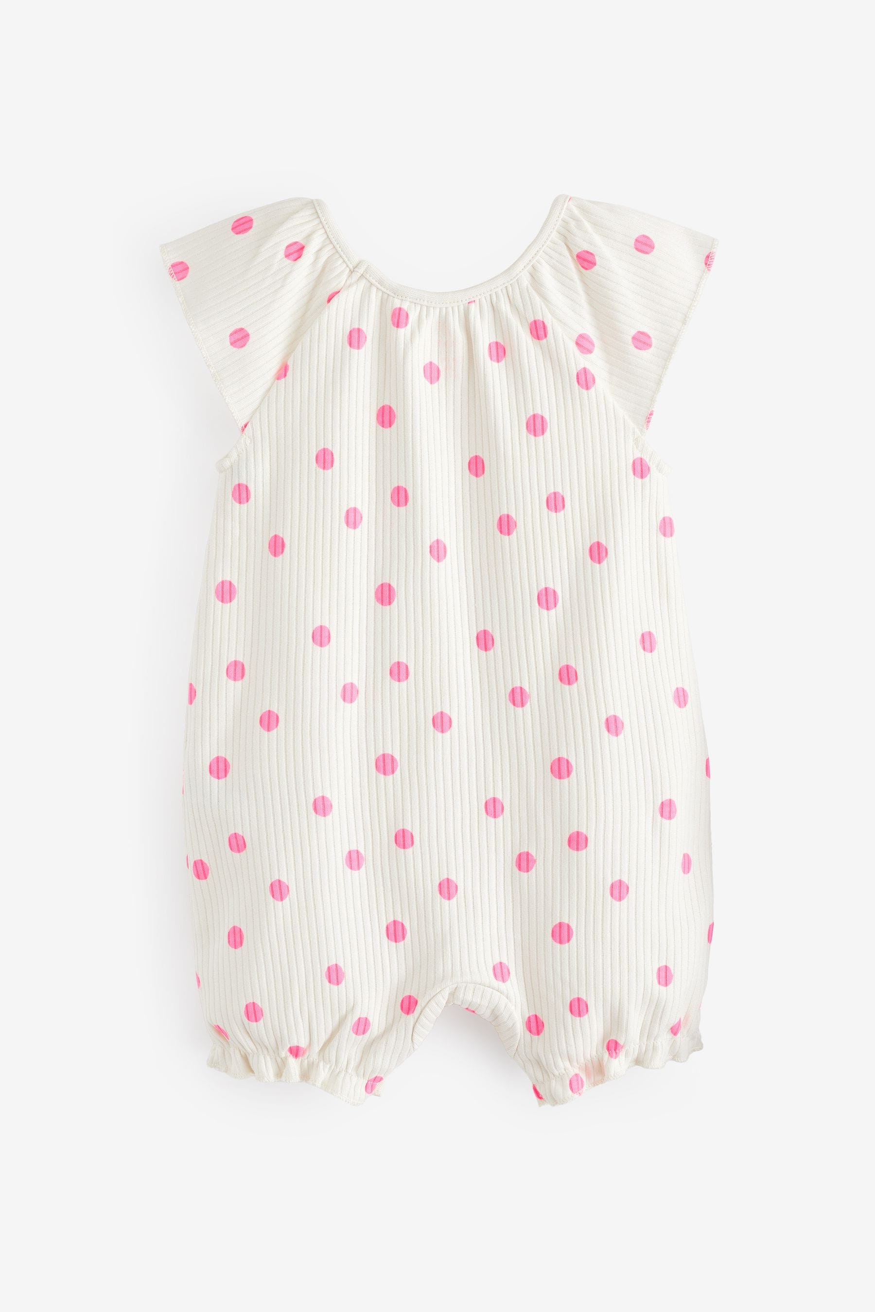 Mint Green Spot 4 Pack Printed Baby Rompers