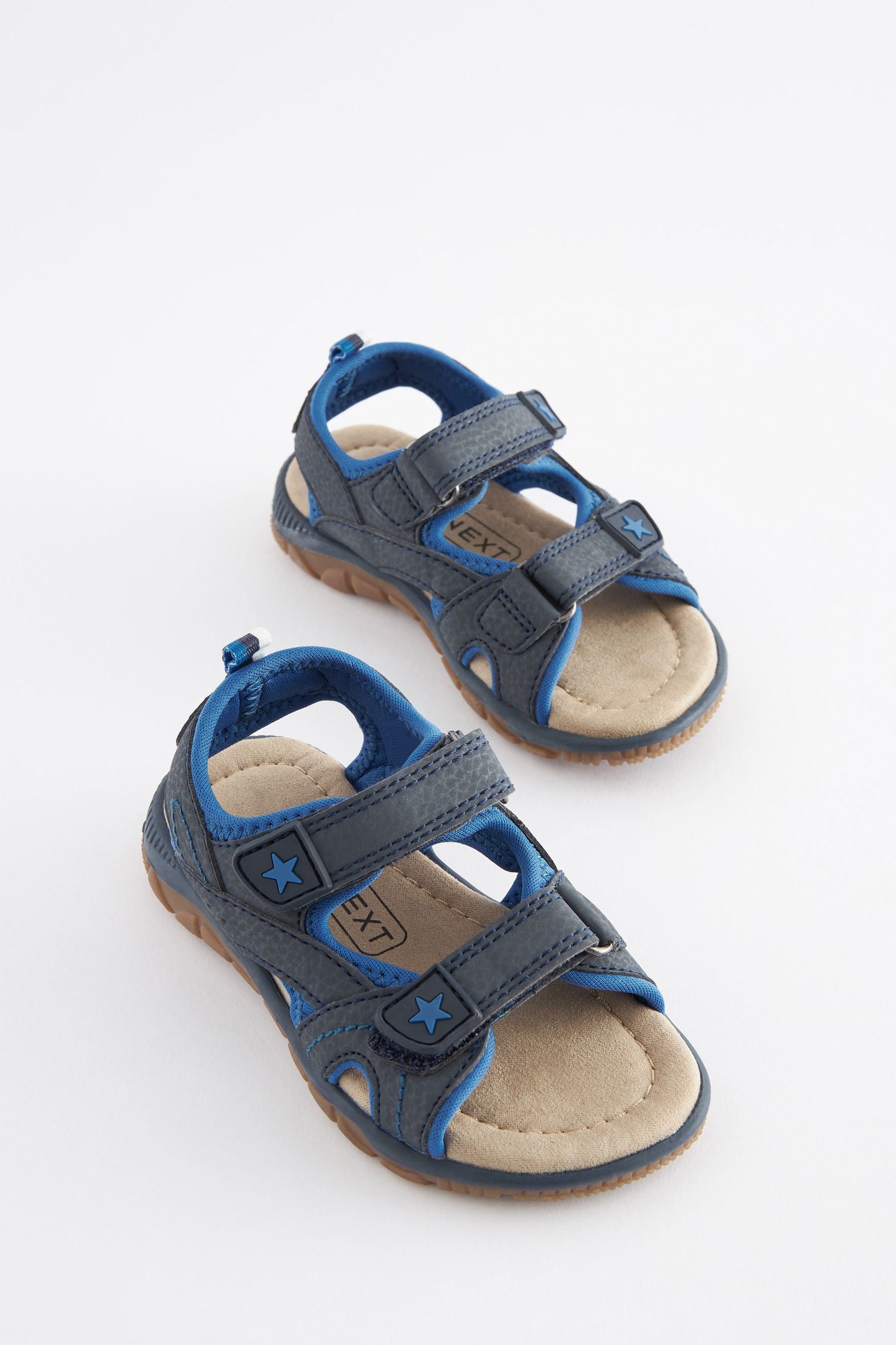 Navy Blue Touch Fastening Trekker Sandals