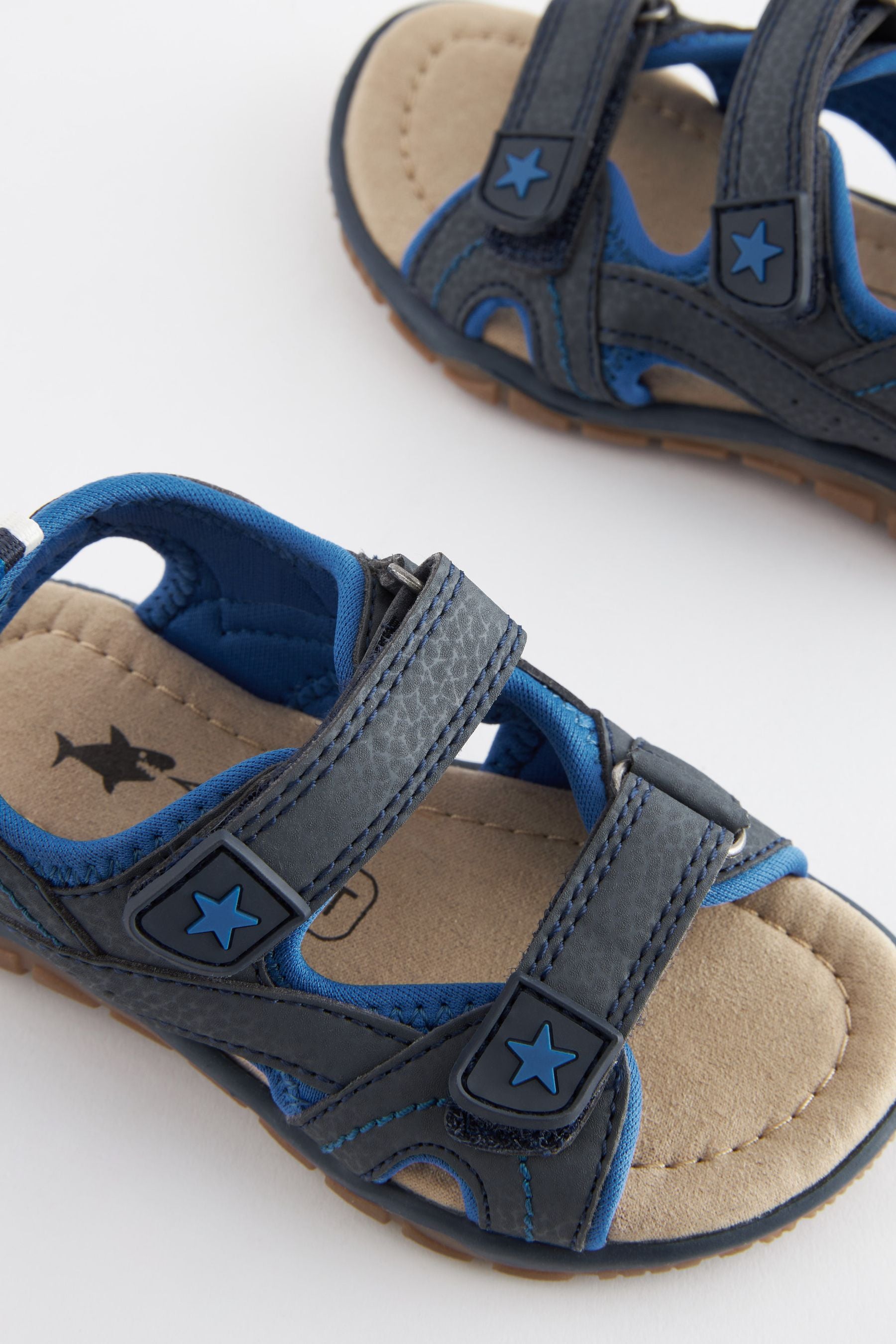 Navy Blue Touch Fastening Trekker Sandals