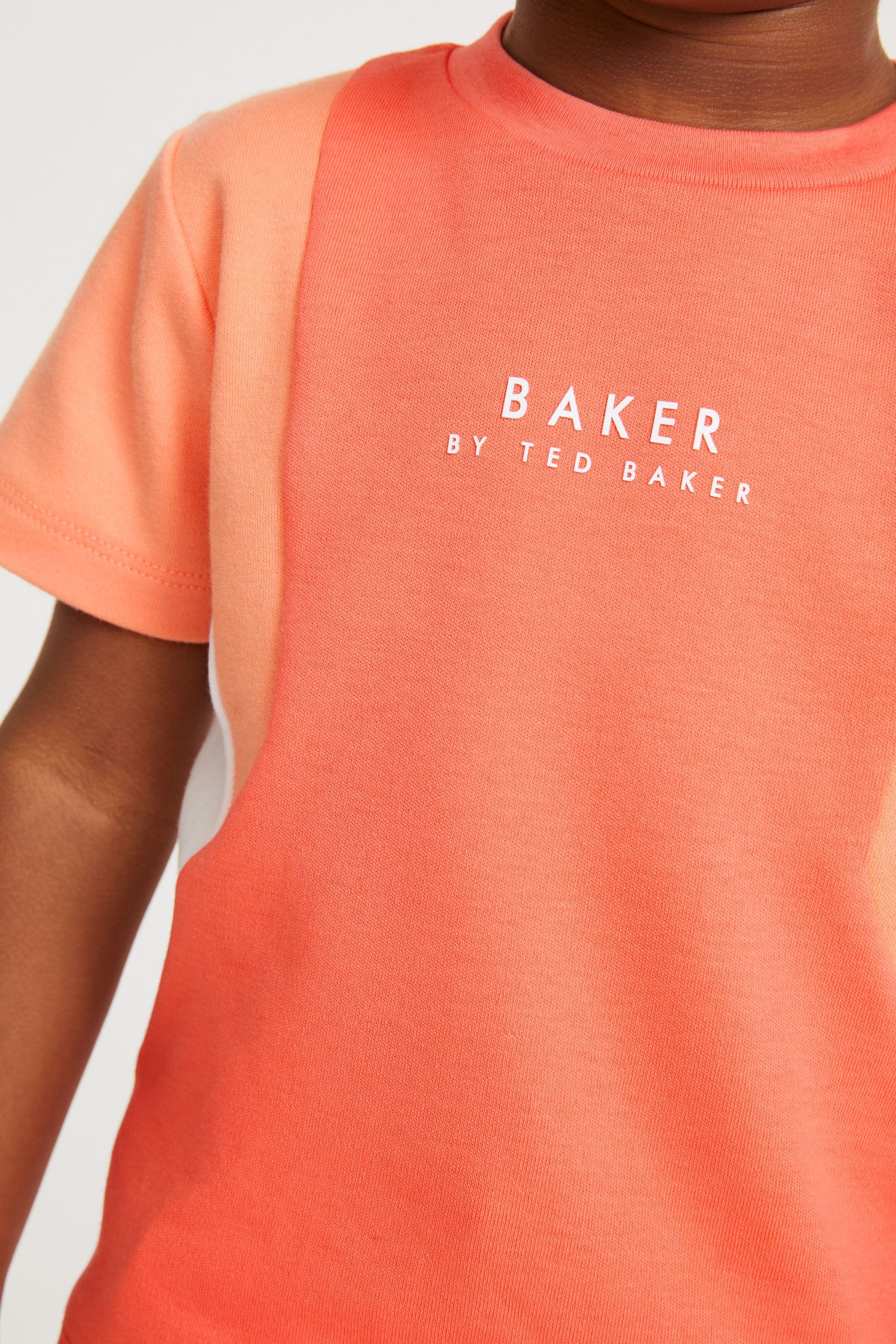 Orange Baker by Ted Baker Orange Colourblock Short And T-Shirt Set