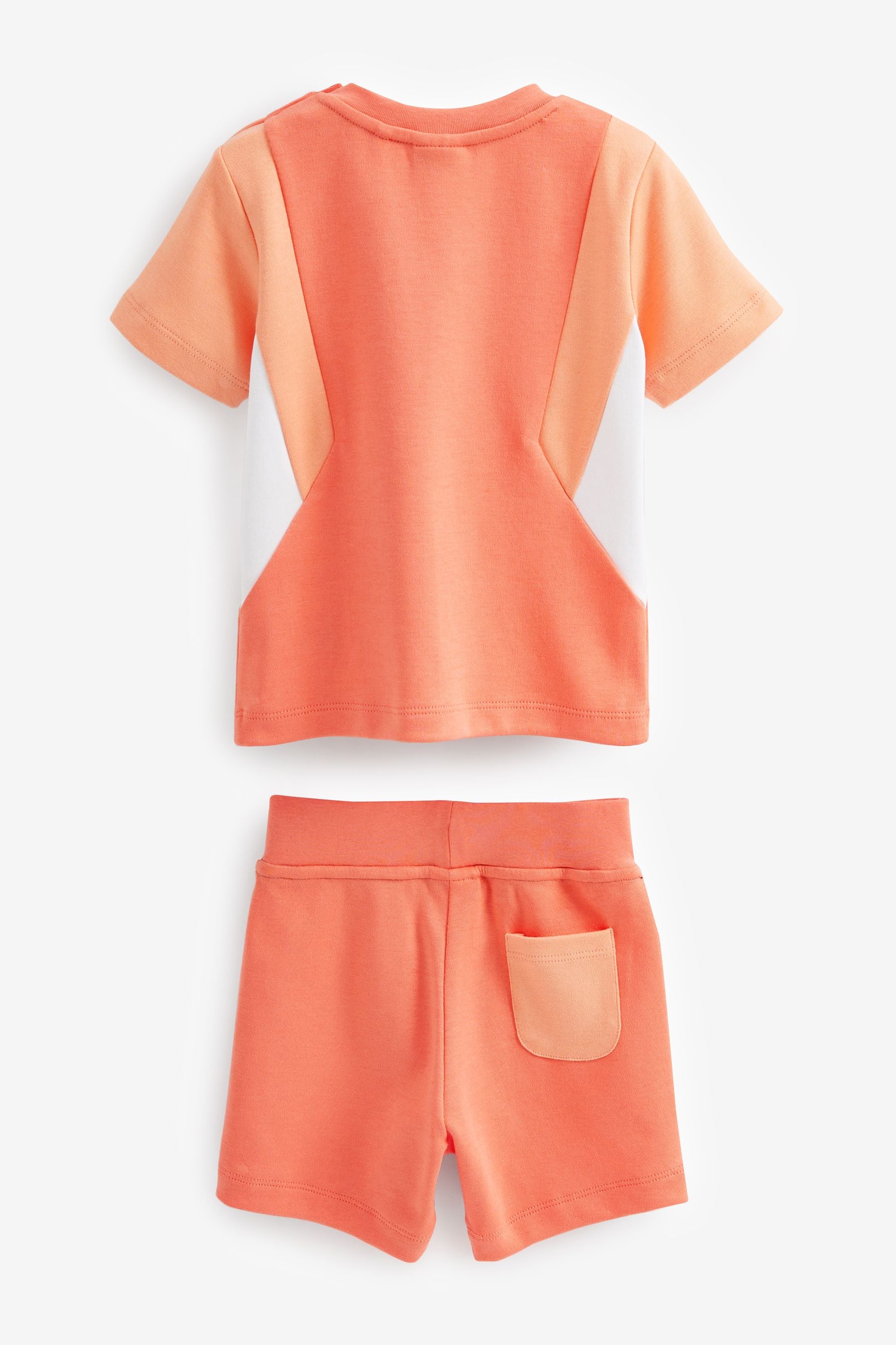 Orange Baker by Ted Baker Orange Colourblock Short And T-Shirt Set