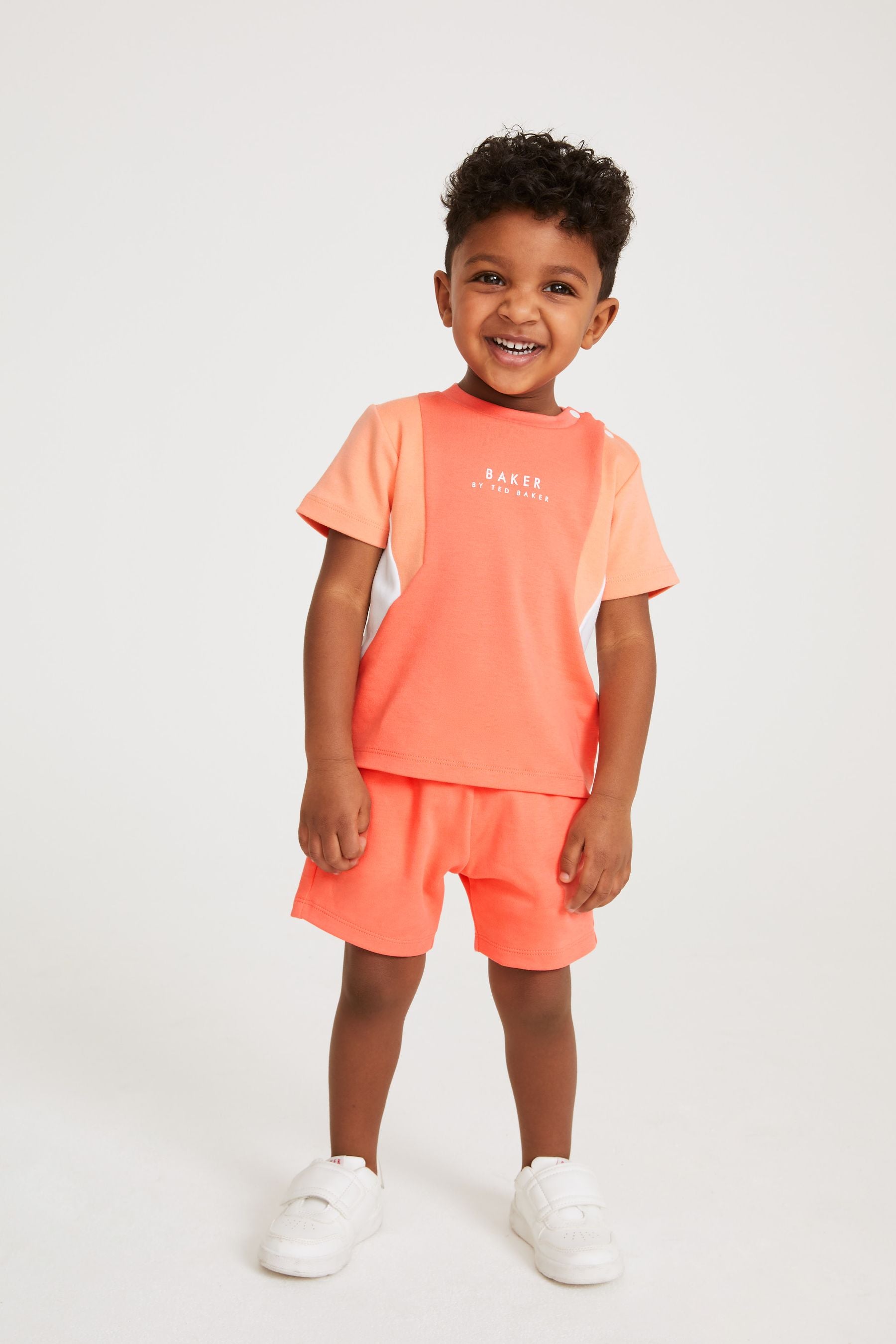 Orange Baker by Ted Baker Orange Colourblock Short And T-Shirt Set