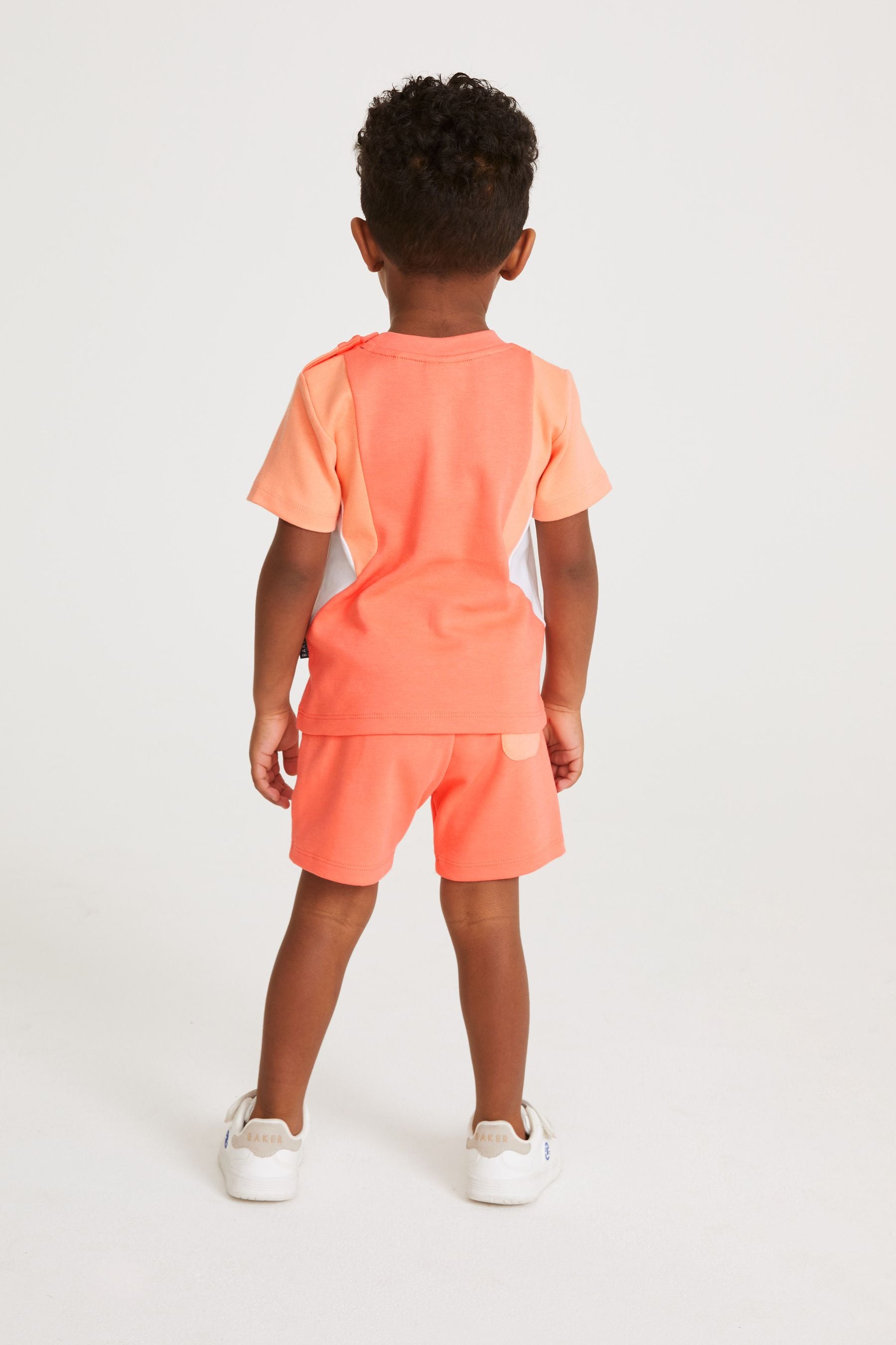 Orange Baker by Ted Baker Orange Colourblock Short And T-Shirt Set