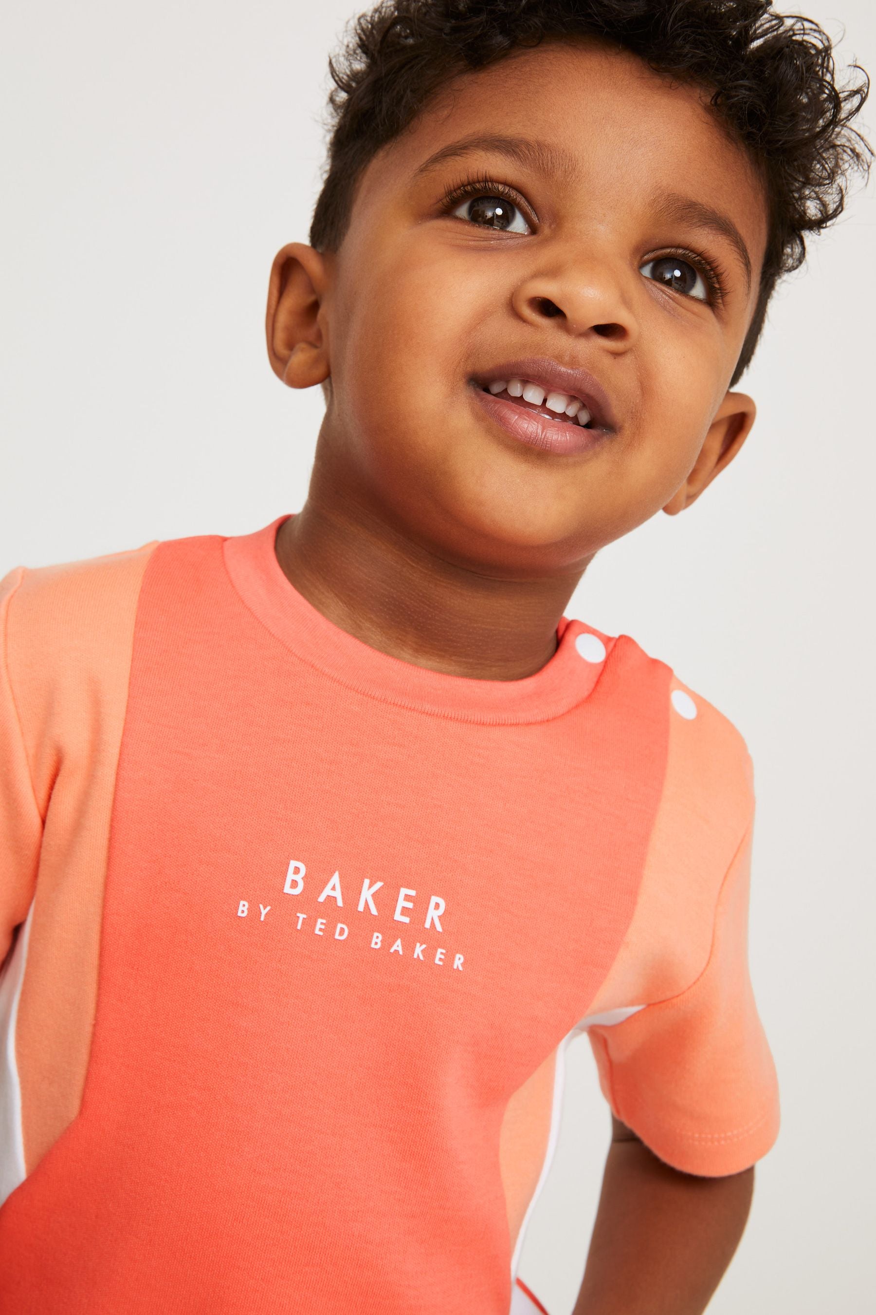 Orange Baker by Ted Baker Orange Colourblock Short And T-Shirt Set