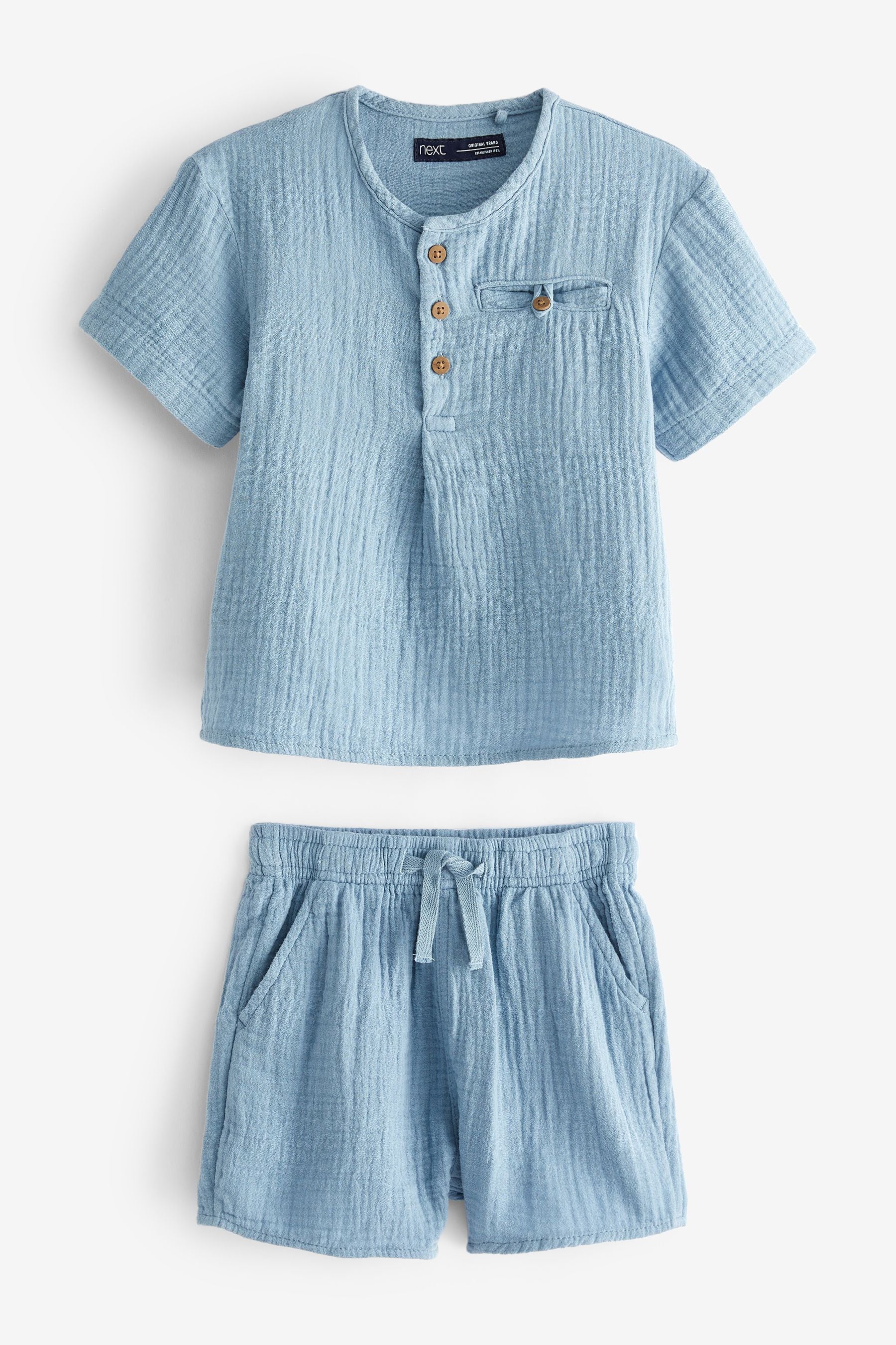 Blue Shirt and Shorts Set (3mths-7yrs)