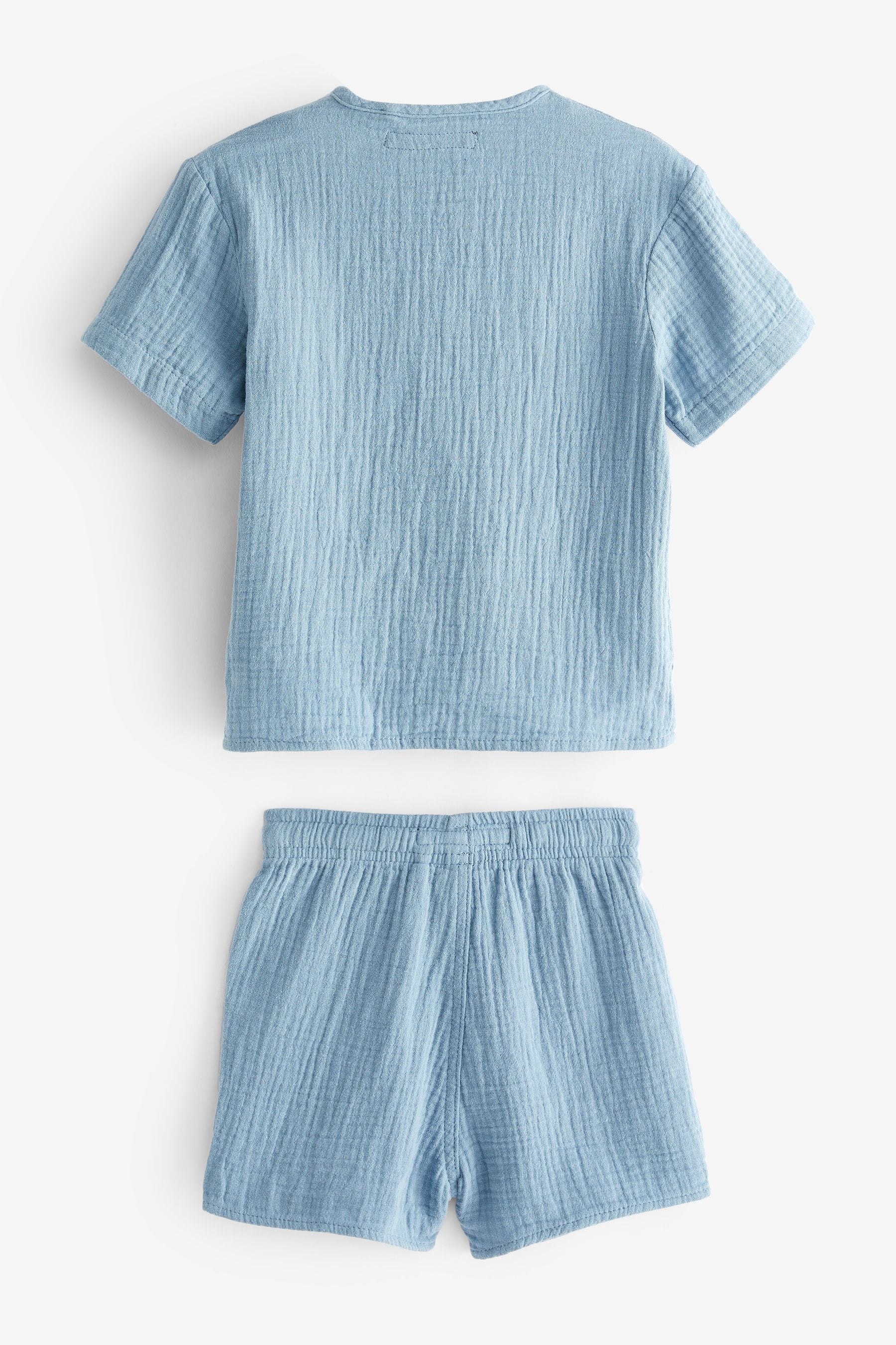 Blue Shirt and Shorts Set (3mths-7yrs)