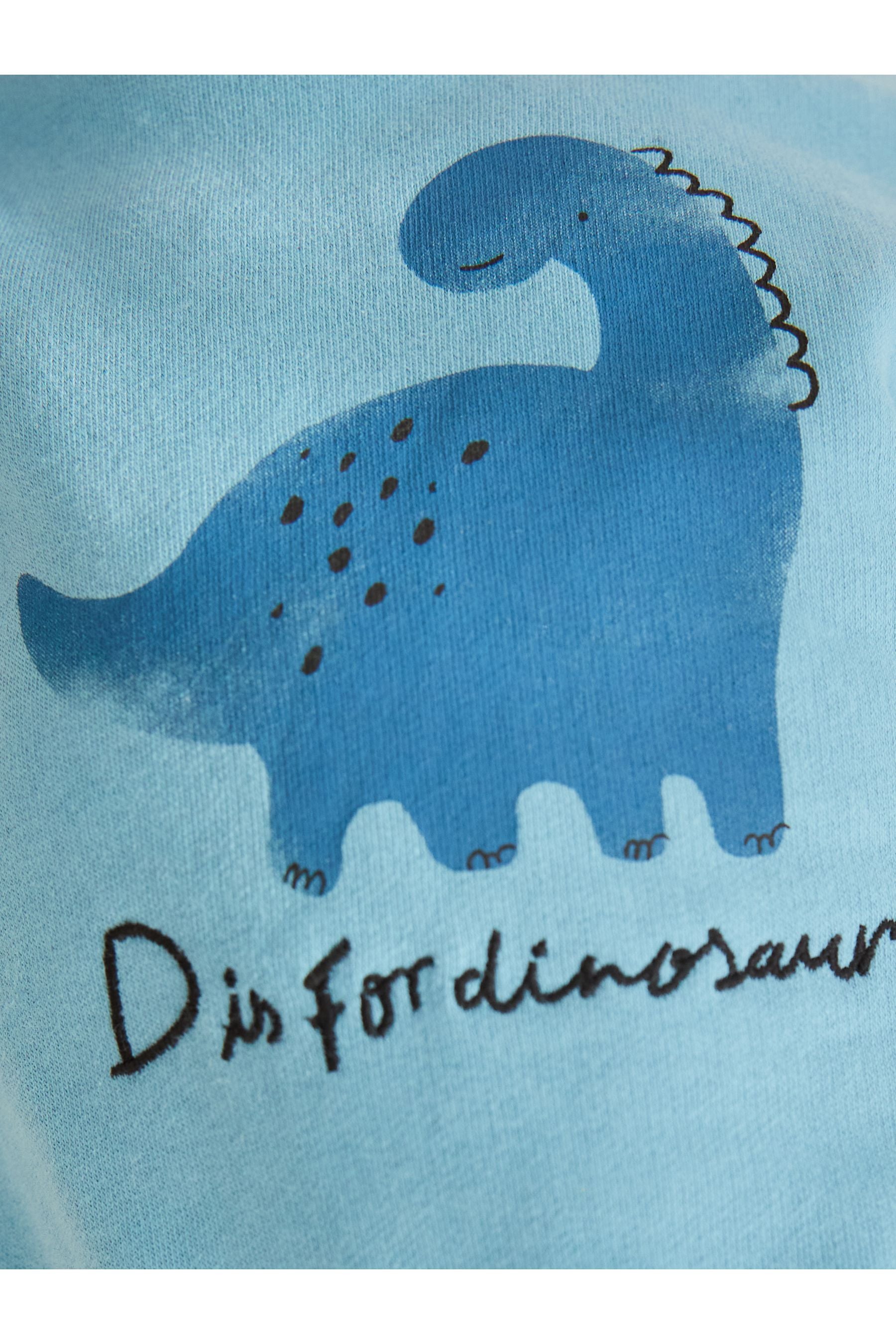 Blue Dinosaur Two Piece Baby Sweatshirt And Joggers