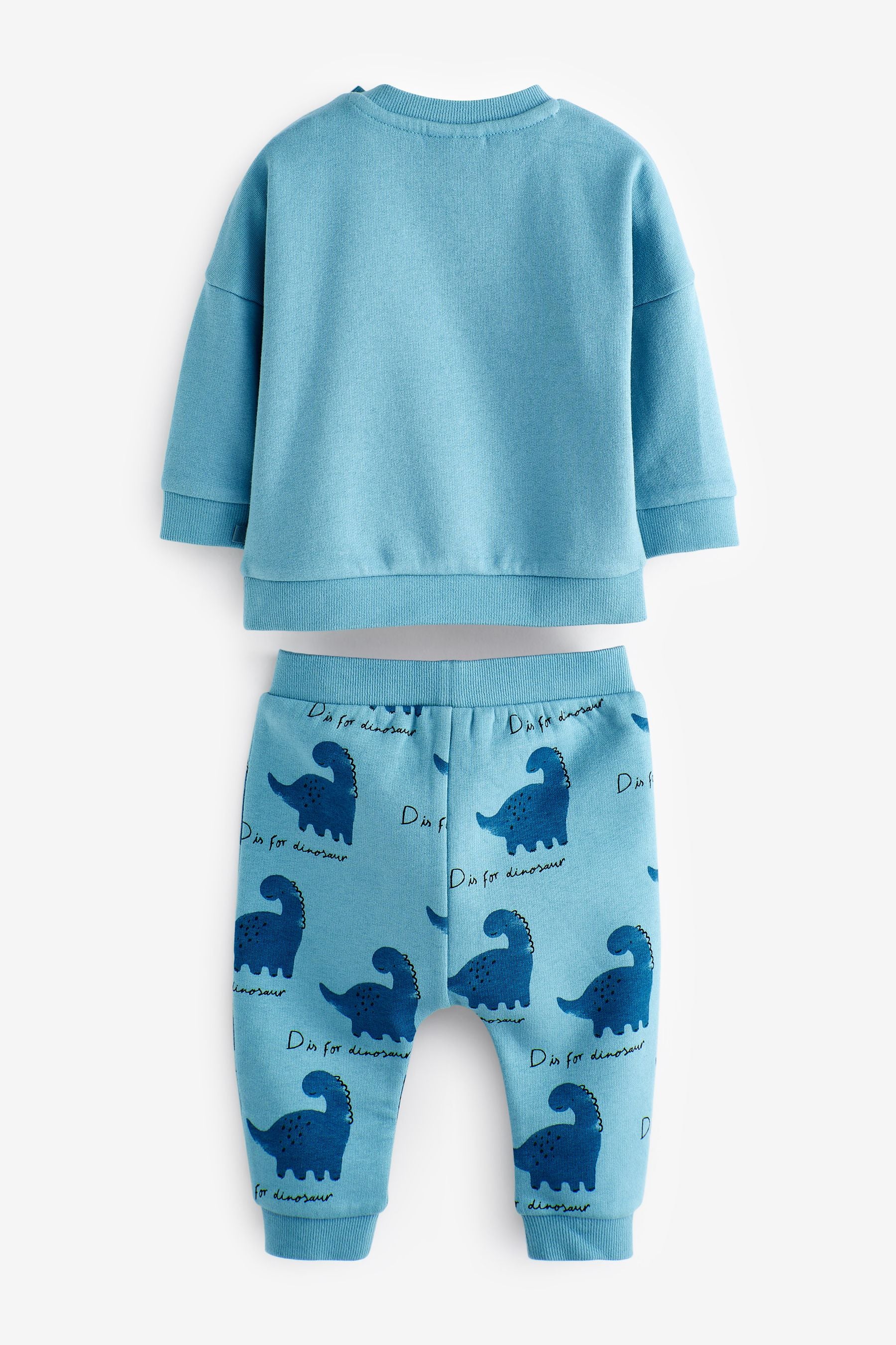 Blue Dinosaur Two Piece Baby Sweatshirt And Joggers