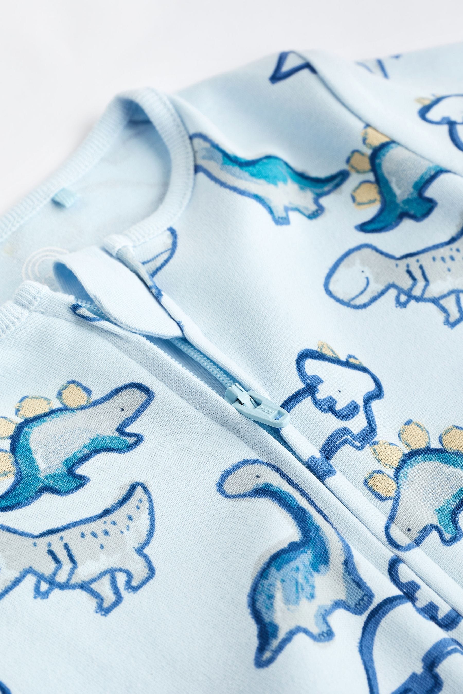 Pale Blue Baby 2 Pack Sleepsuits (0mths-2yrs)