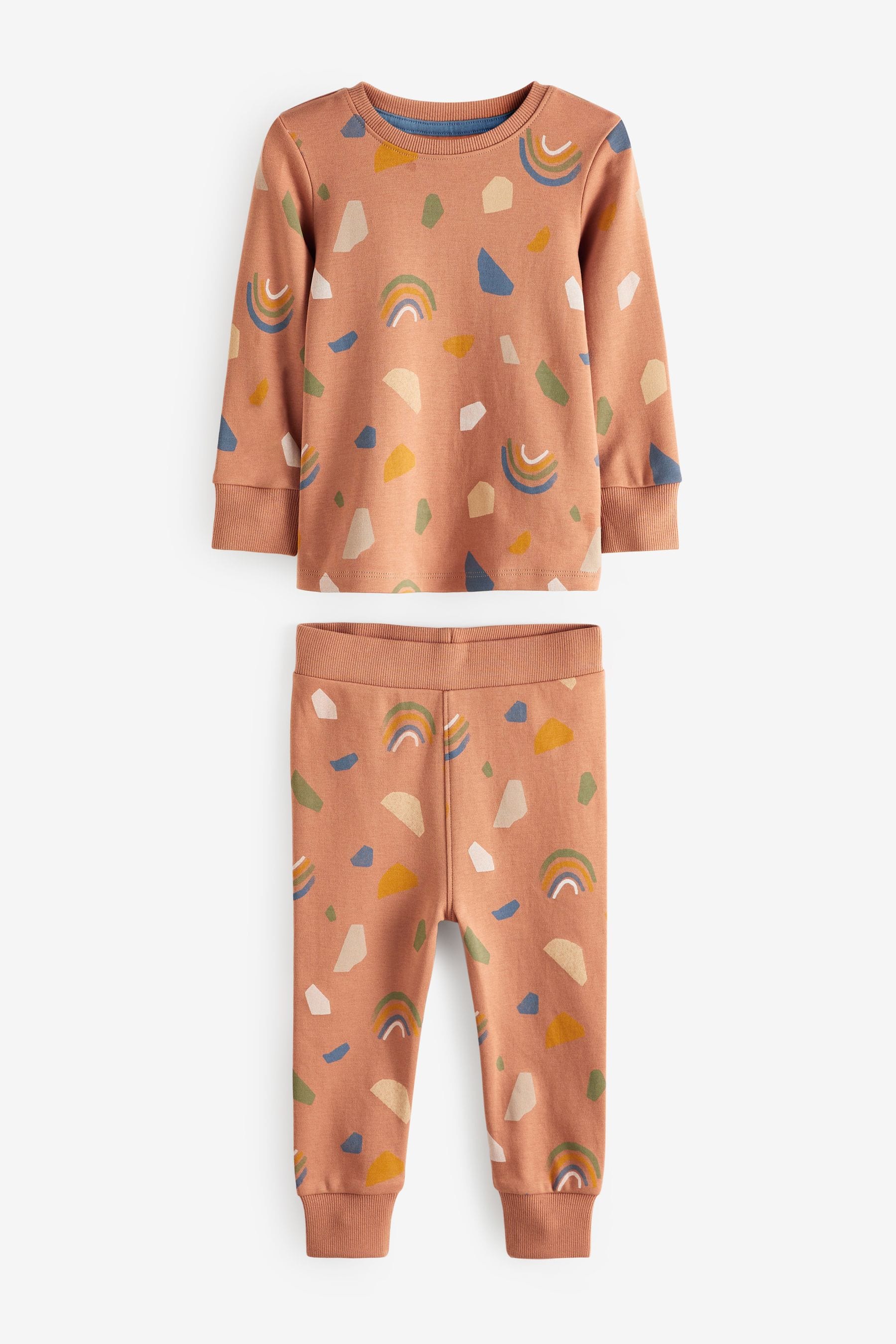 Blue/Rust Safari Animals Snuggle Pyjamas 3 Pack (9mths-12yrs)