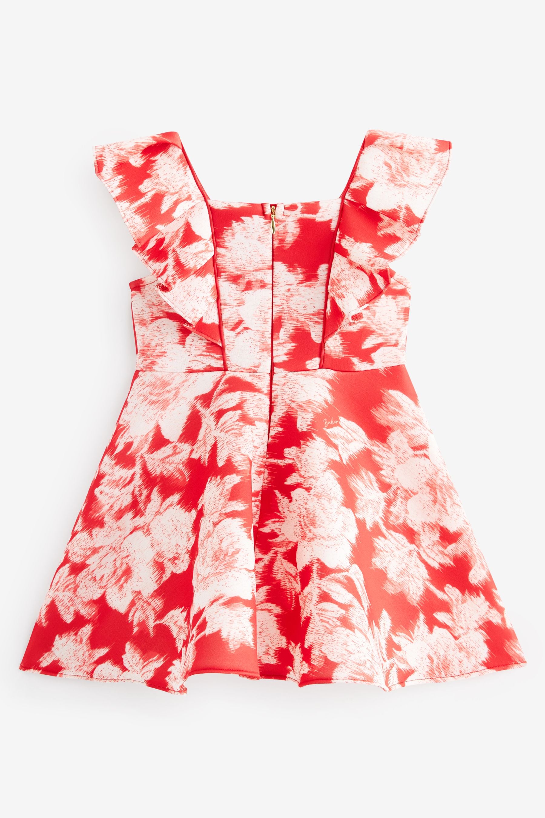 Red Baker by Ted Baker Red Glitch Print Scuba Dress