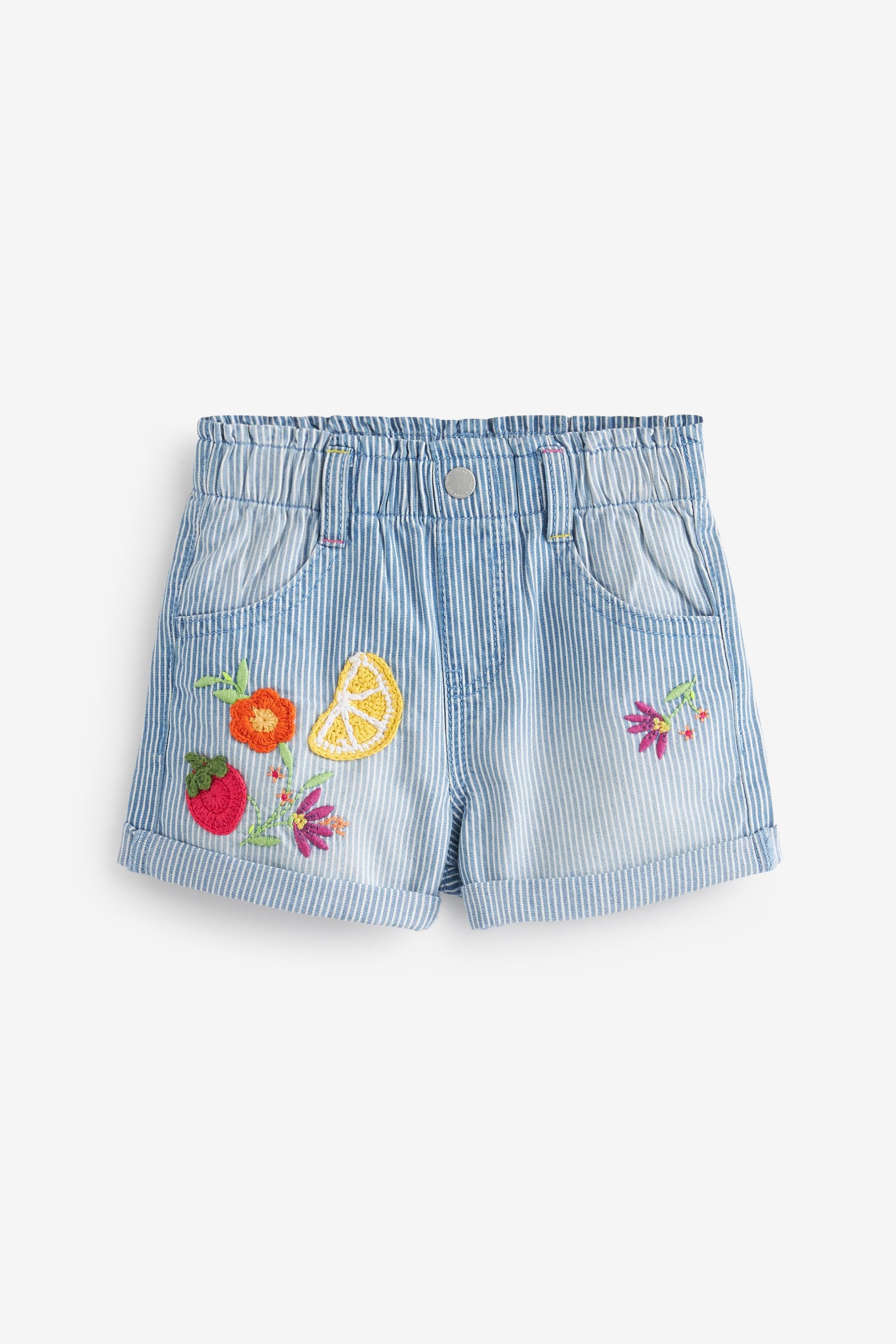 Denim Blue Crochet Shorts (3mths-7yrs)