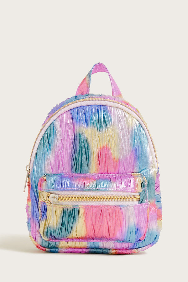 Monsoon Natural Quilted Rainbow Mini Backpack