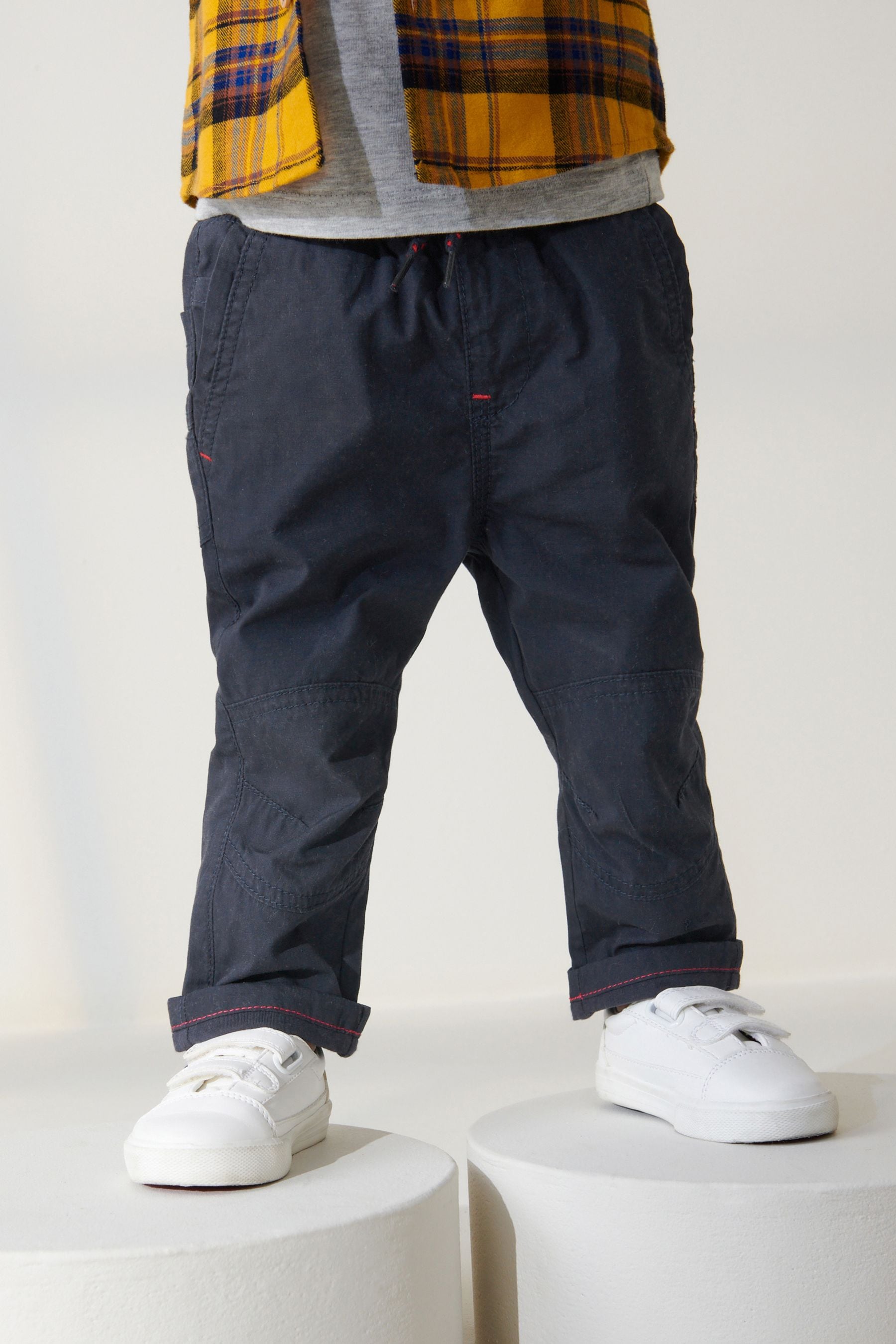 Navy Blue Lined Pull-On Trousers (3mths-7yrs)