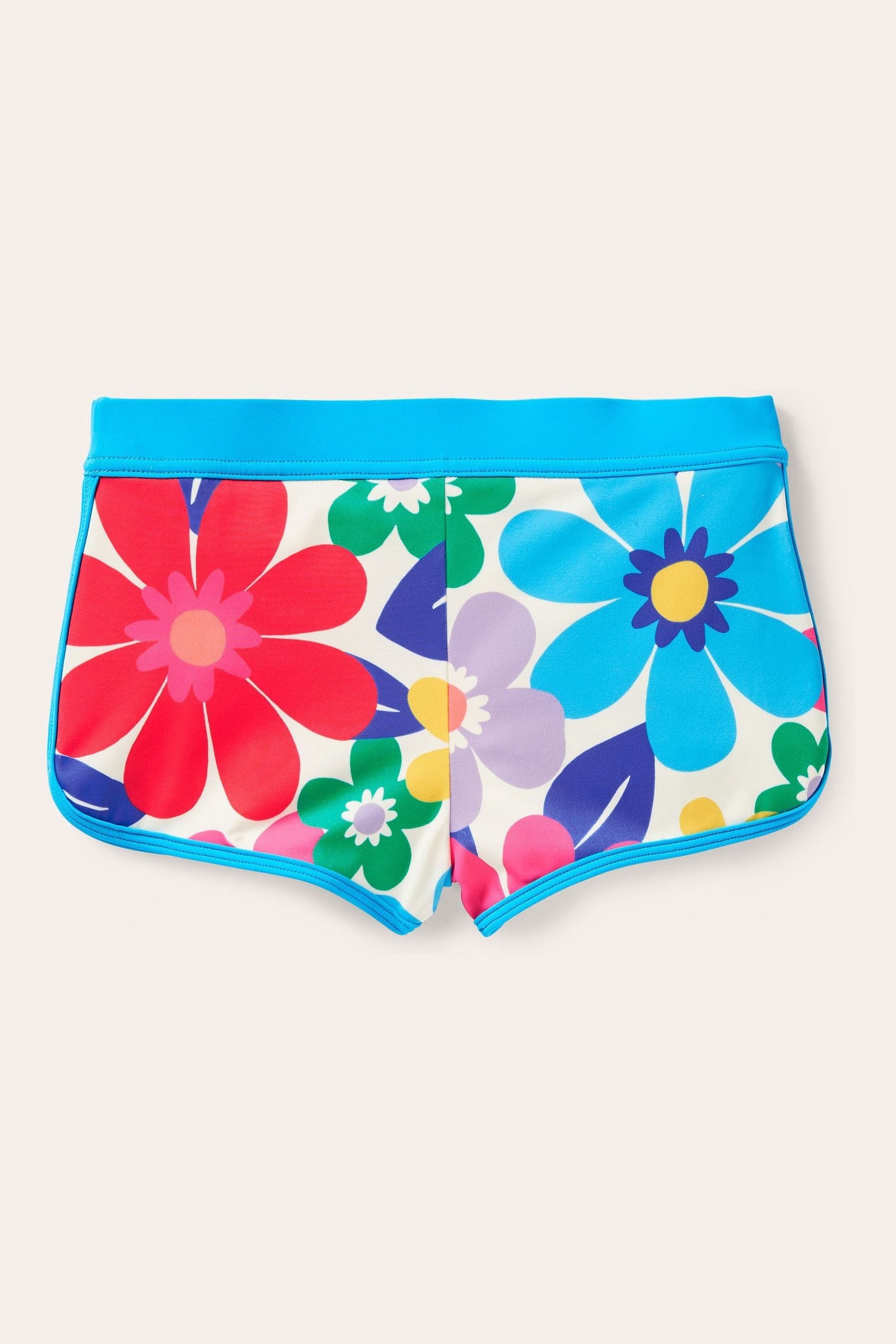 Boden Blue Patterned Swim Shorts