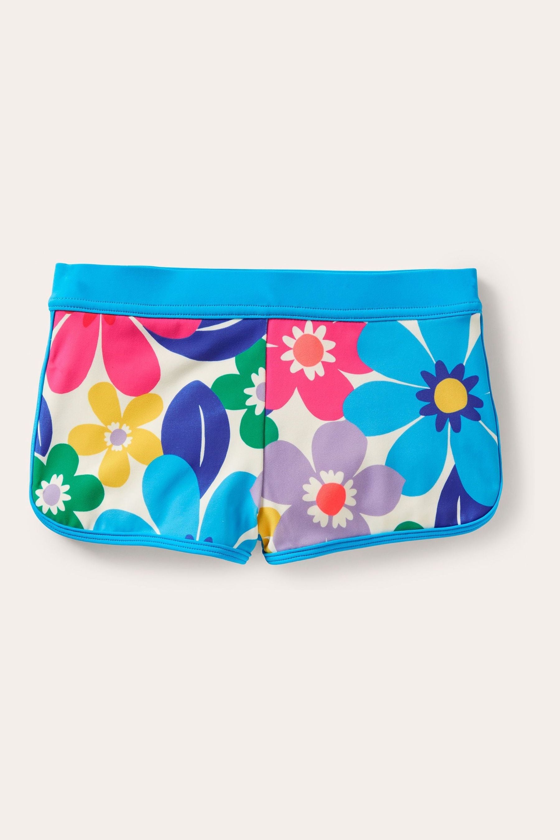 Boden Blue Patterned Swim Shorts