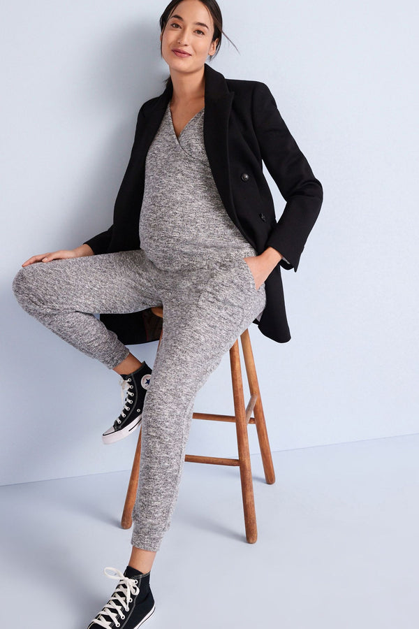 Grey Maternity/Nursing Cosy Jumpsuit